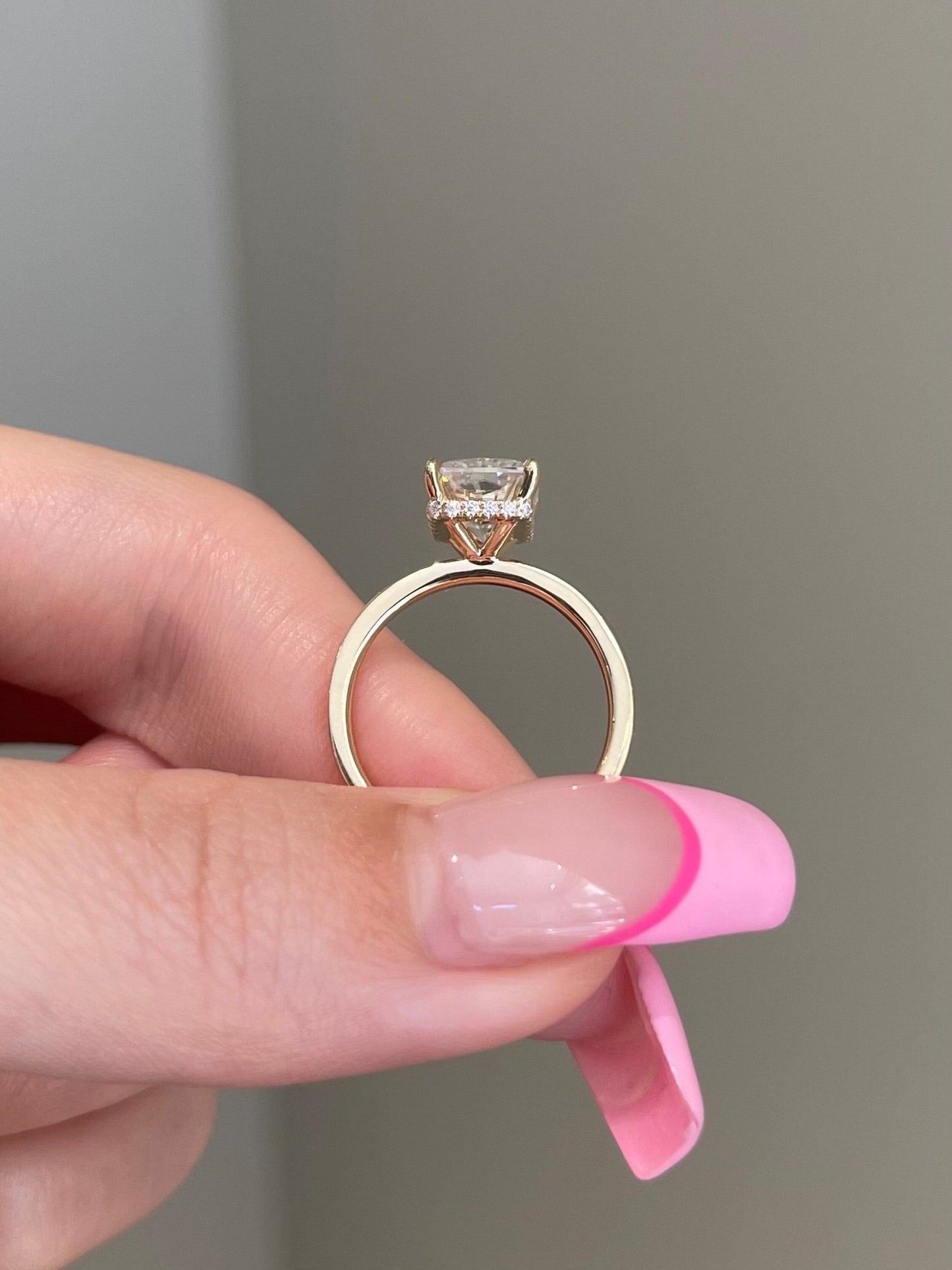 Zachary- 3.0 CT Radiant Hidden Halo Moissanite Ring