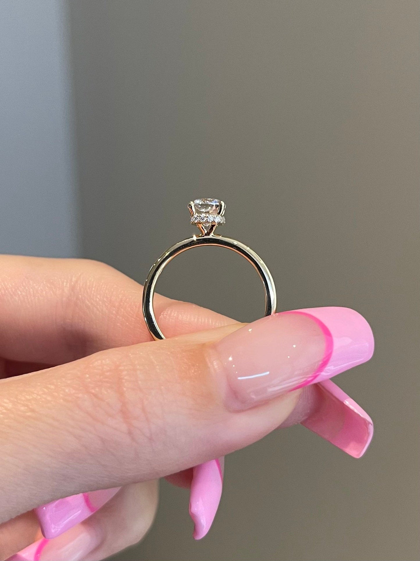 Justin- 0.8 CT Cushion Hidden Halo Moissanite Ring