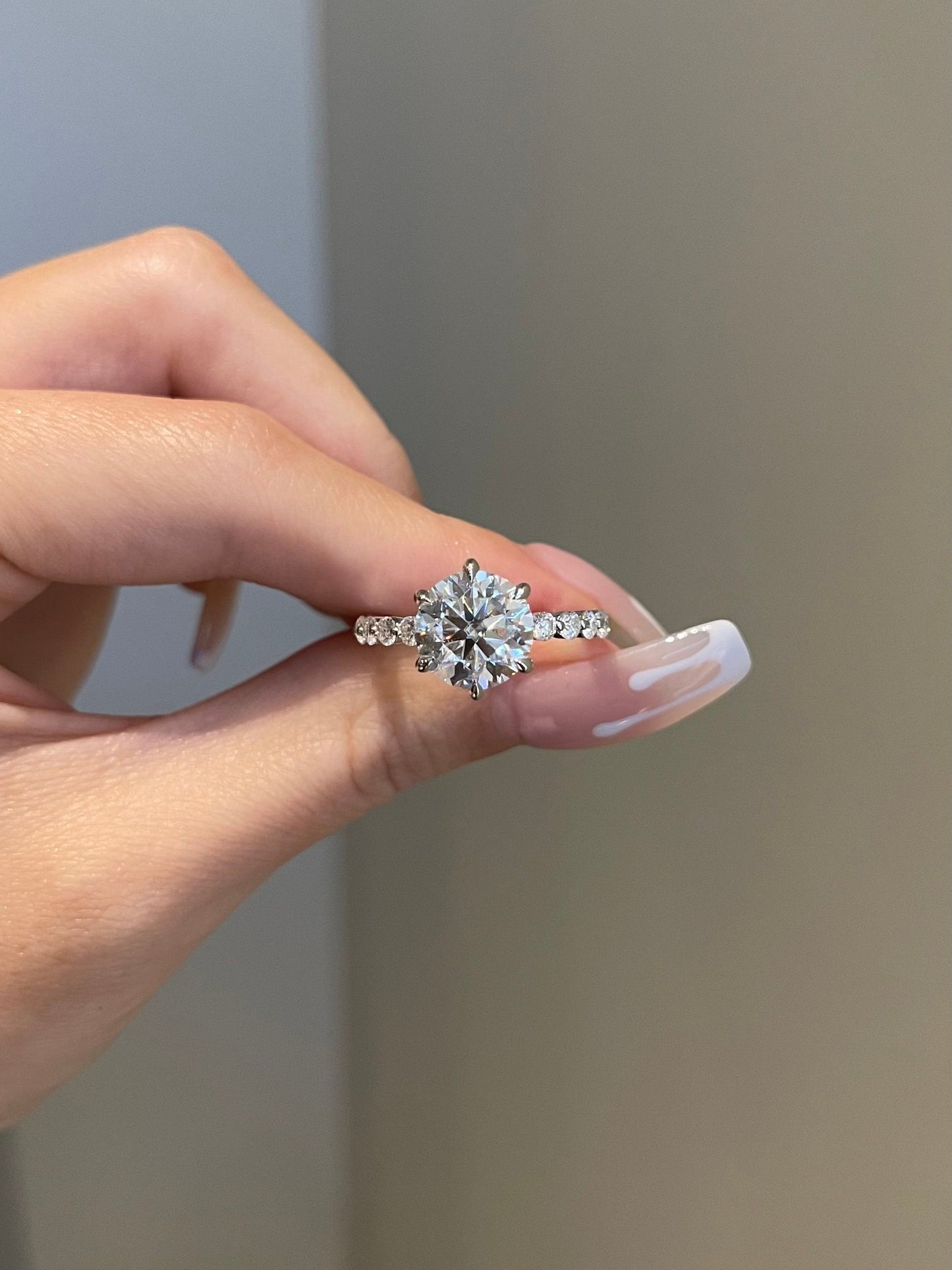 Sarah- 3.0 CT Round Pave Moissanite Ring