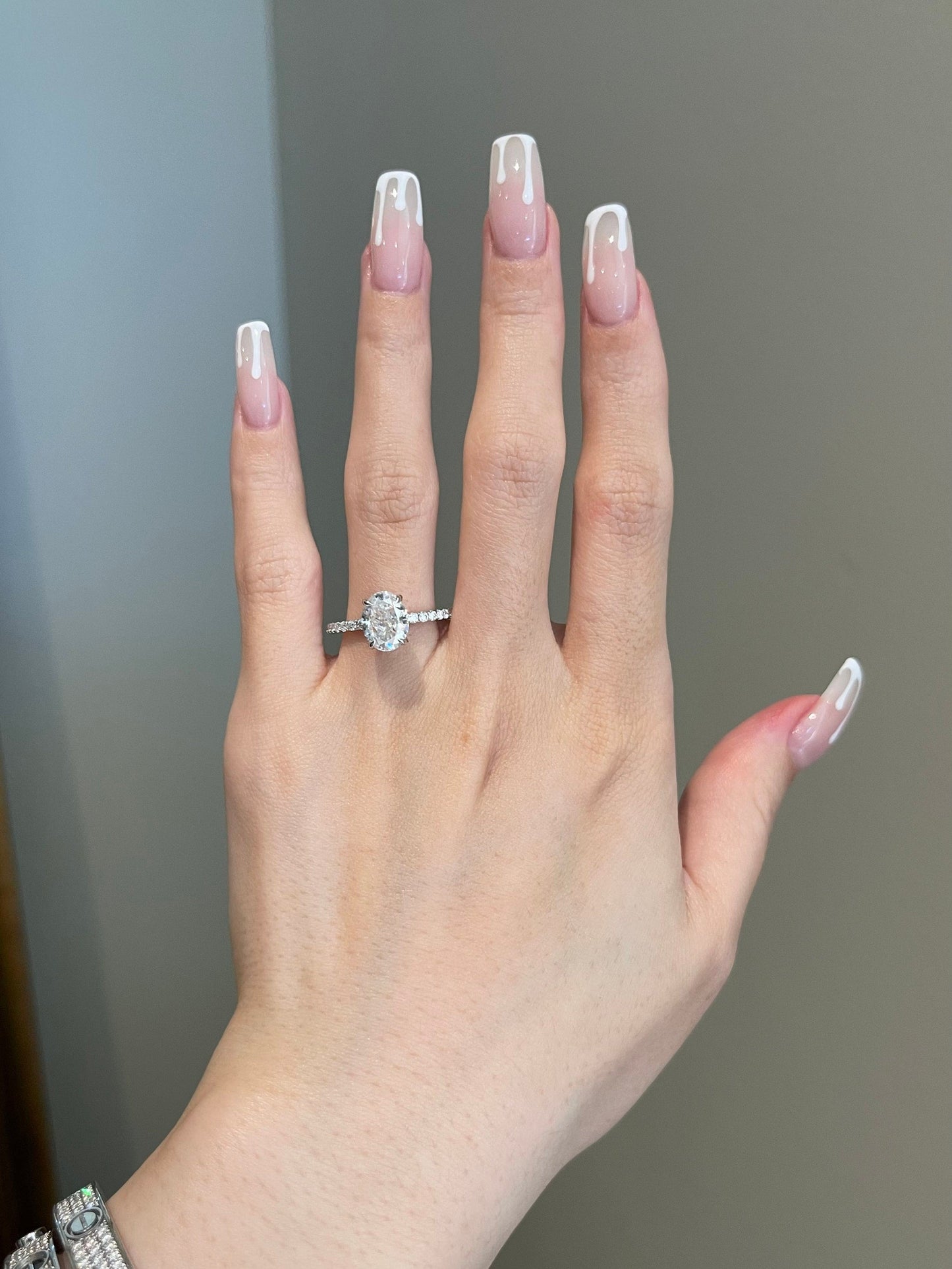 Anthony- 2.0 CT Oval Pave Moissanite Ring