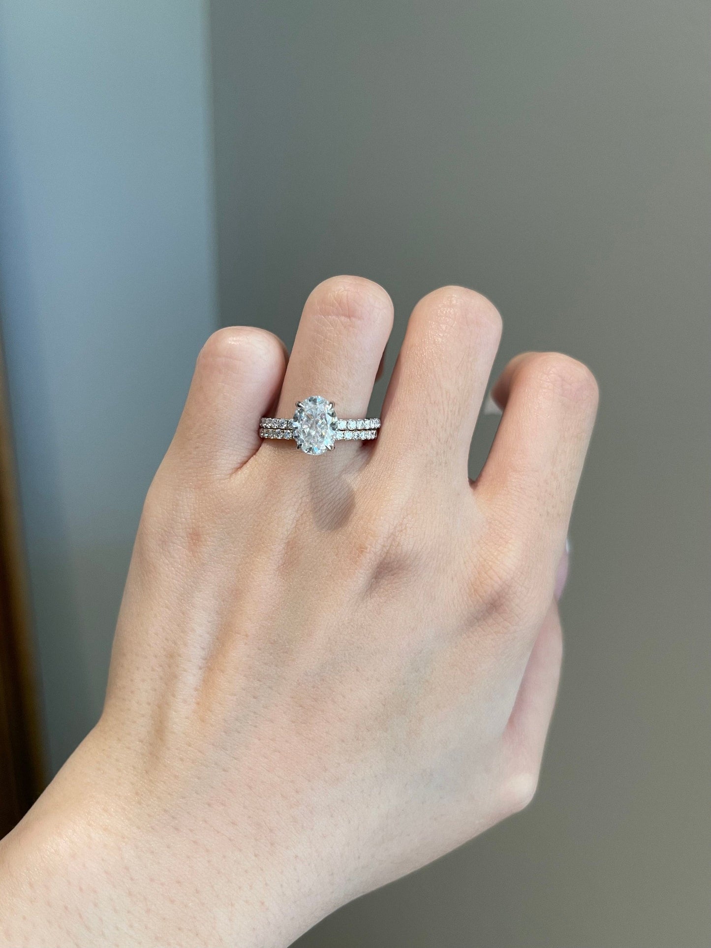 Anthony- 2.0 CT Oval Pave Moissanite Ring