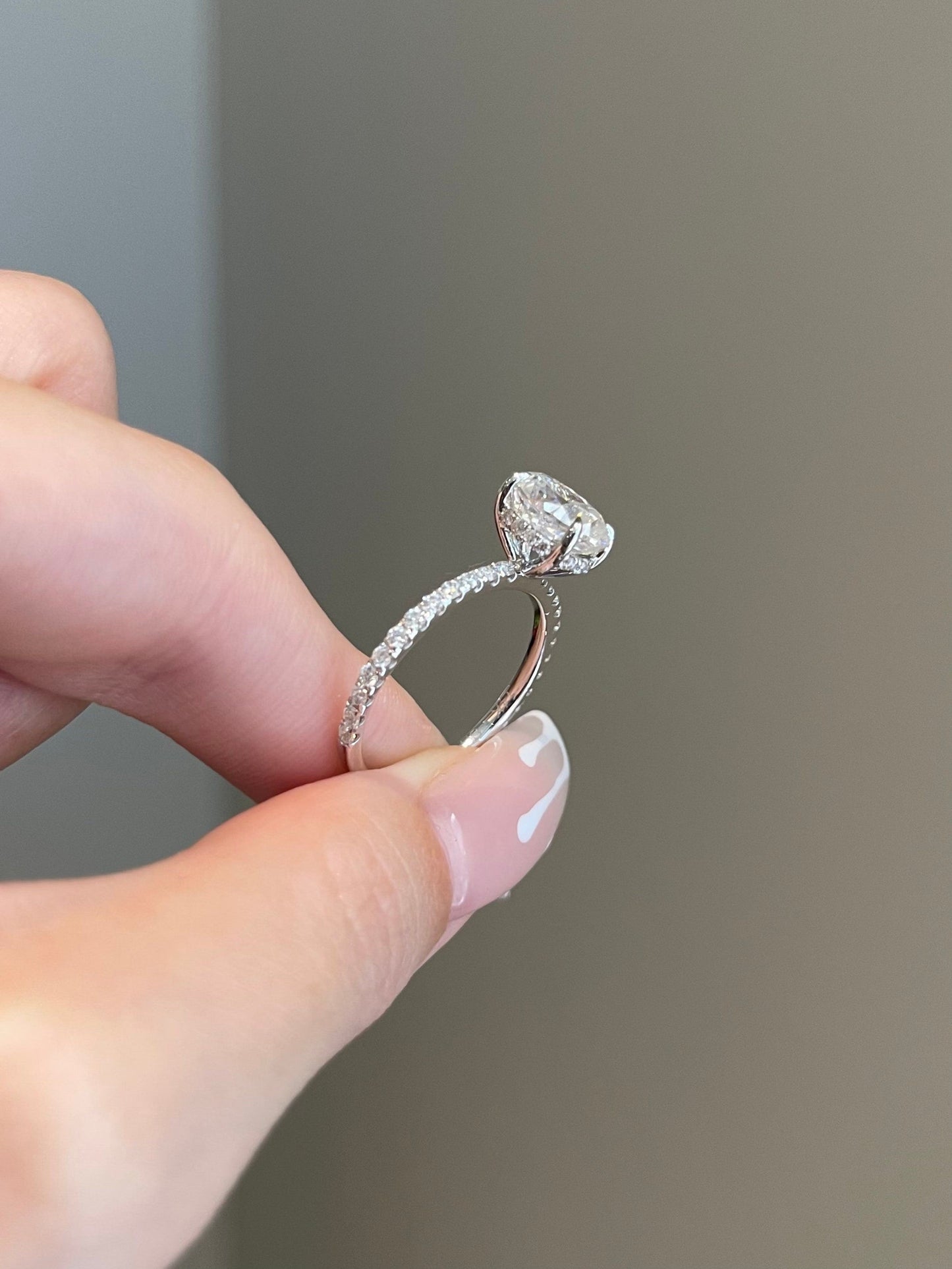 Anthony- 2.0 CT Oval Pave Moissanite Ring