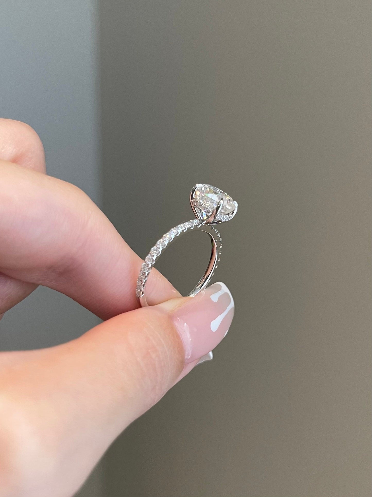 Anthony- 2.0 CT Oval Pave Moissanite Ring
