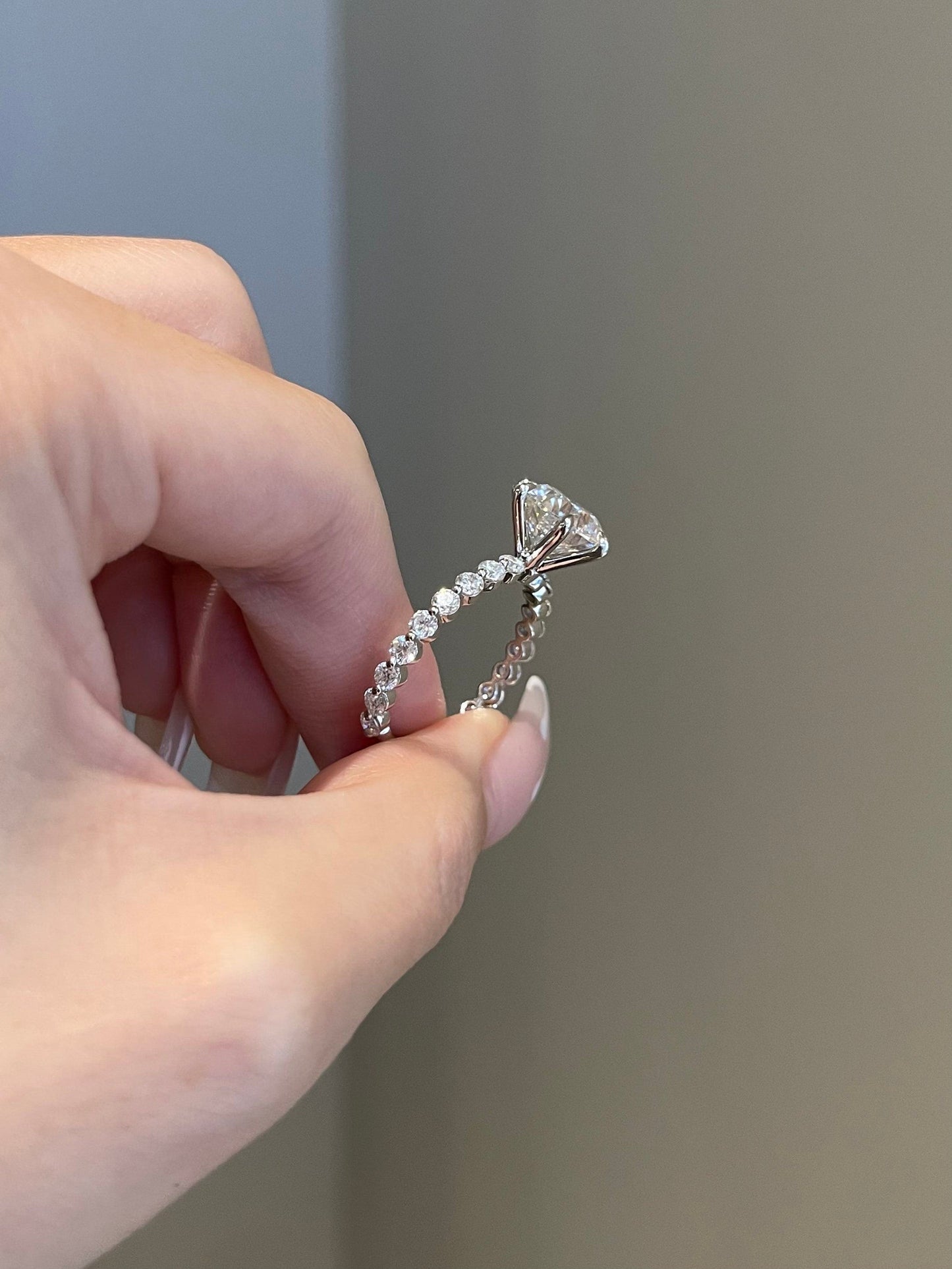 Sarah- 3.0 CT Round Pave Moissanite Ring