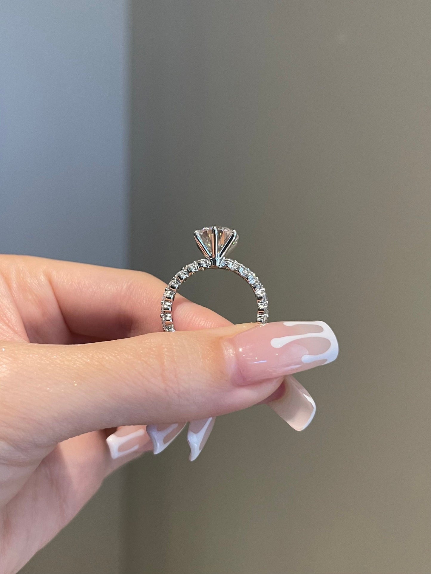 Sarah- 3.0 CT Round Pave Moissanite Ring