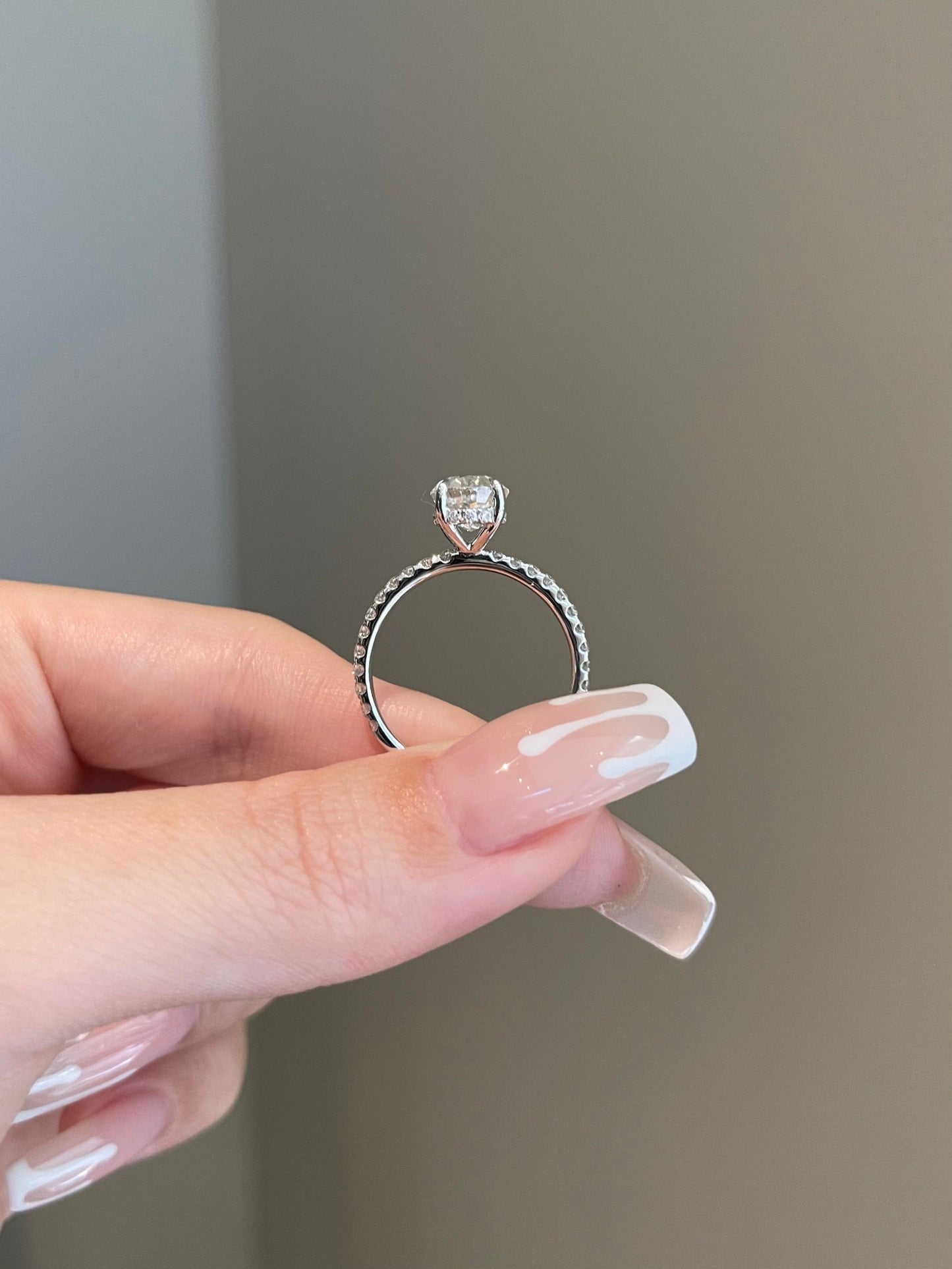 Anthony- 2.0 CT Oval Pave Moissanite Ring