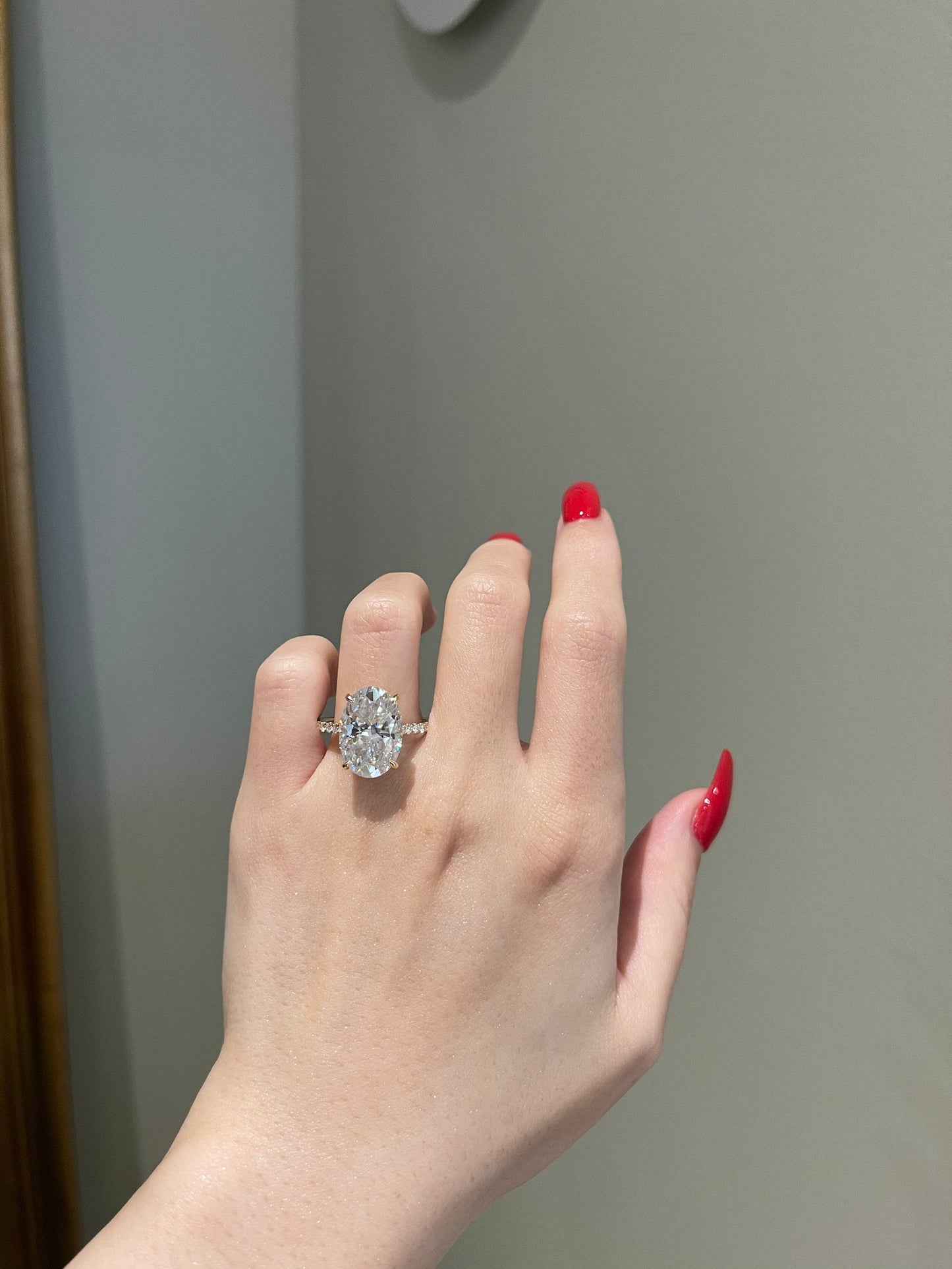 Sandra- 10.0 CT Oval Pave Moissanite Ring
