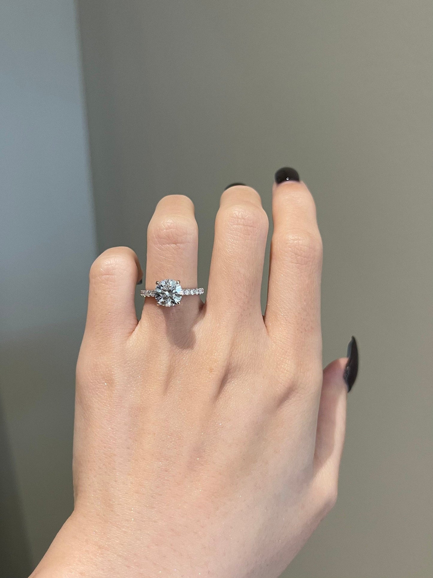 Ashley- 1.5 CT Round Pave Moissanite Ring
