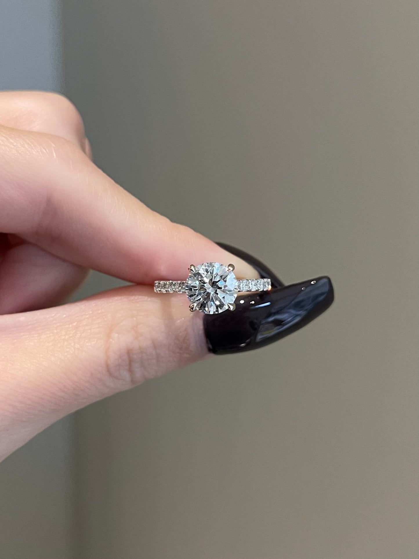 Ashley- 1.5 CT Round Pave Moissanite Ring