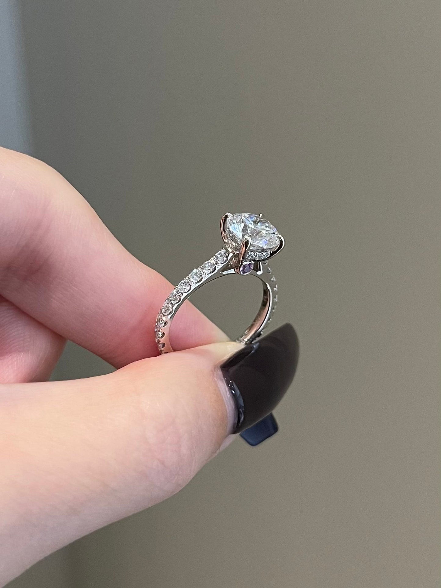 Ashley- 1.5 CT Round Pave Moissanite Ring