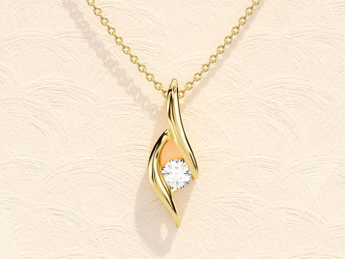Nova - 0.10 CT Round Solitaire Moissanite Necklace