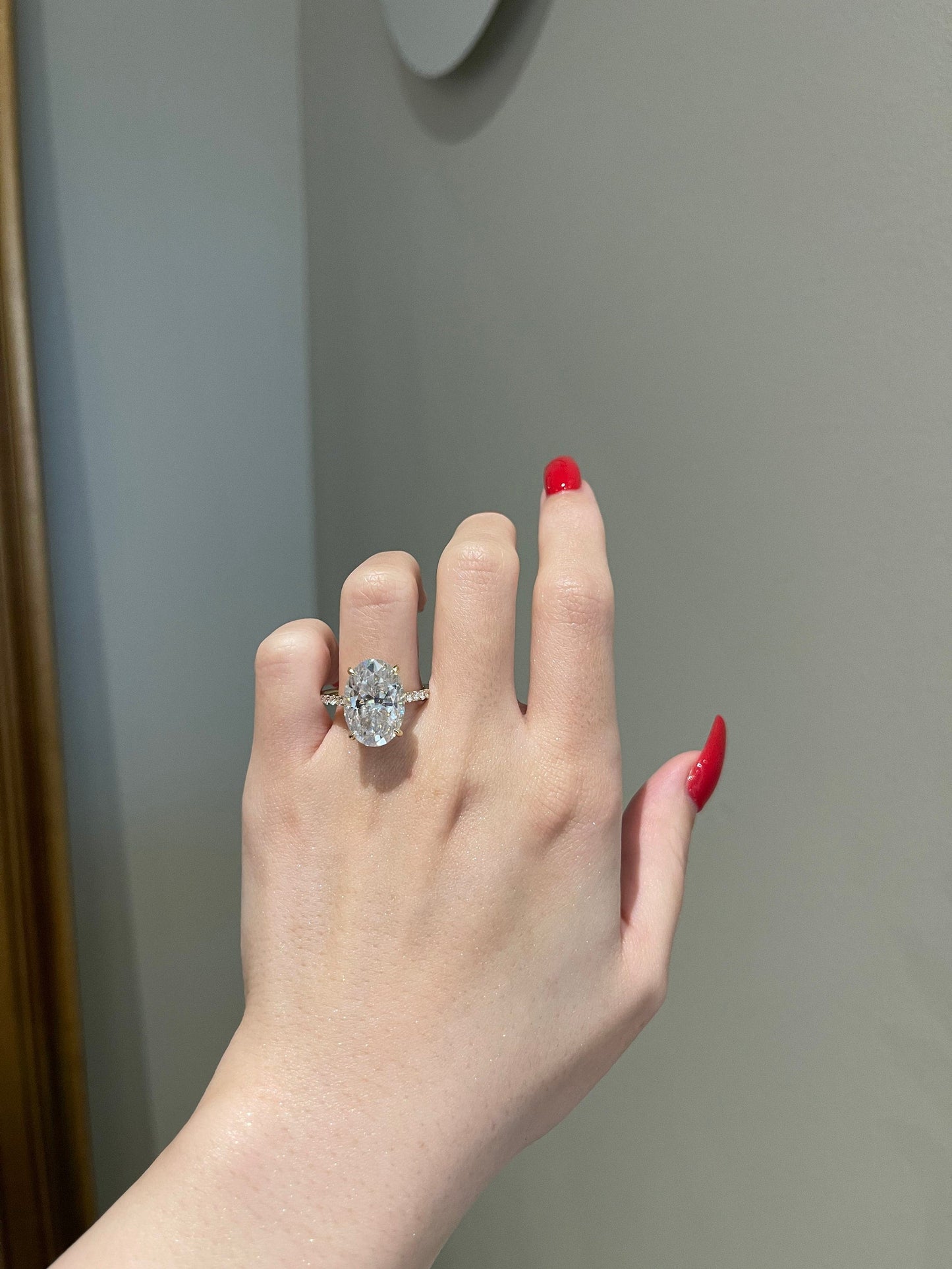 Sandra- 10.0 CT Oval Pave Moissanite Ring