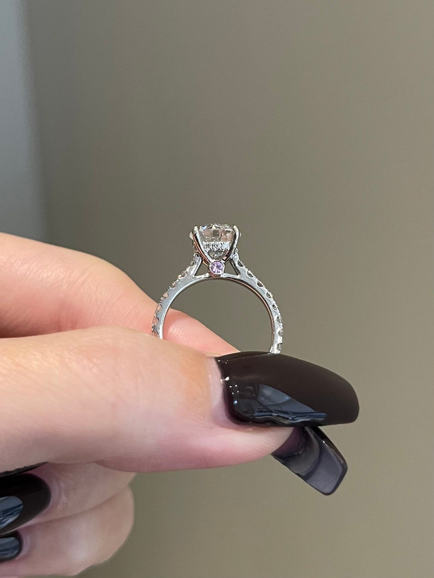 Ashley- 1.5 CT Round Pave Moissanite Ring