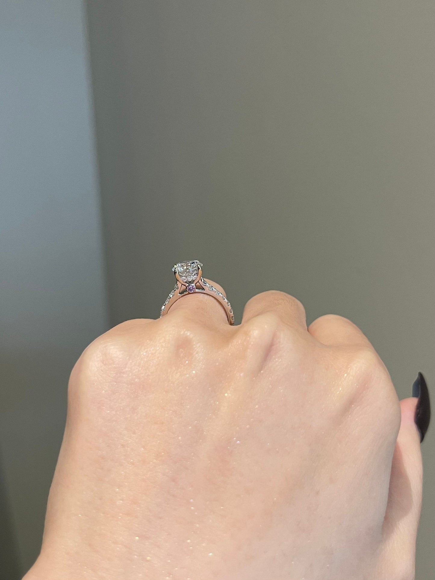 Ashley- 1.5 CT Round Pave Moissanite Ring