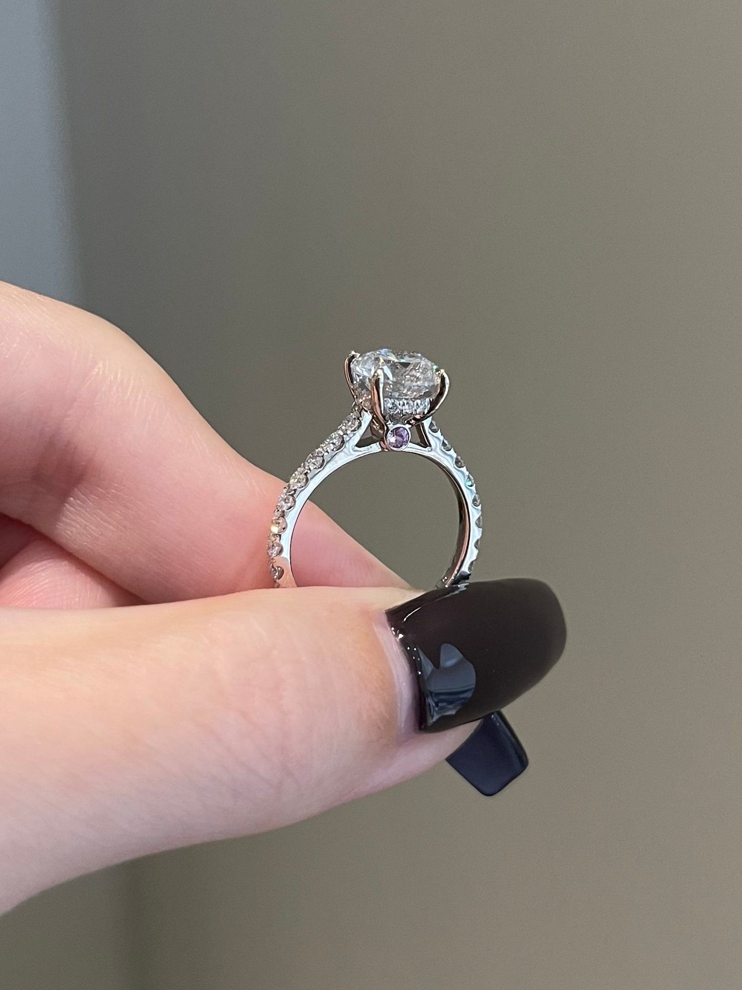 Ashley- 1.5 CT Round Pave Moissanite Ring