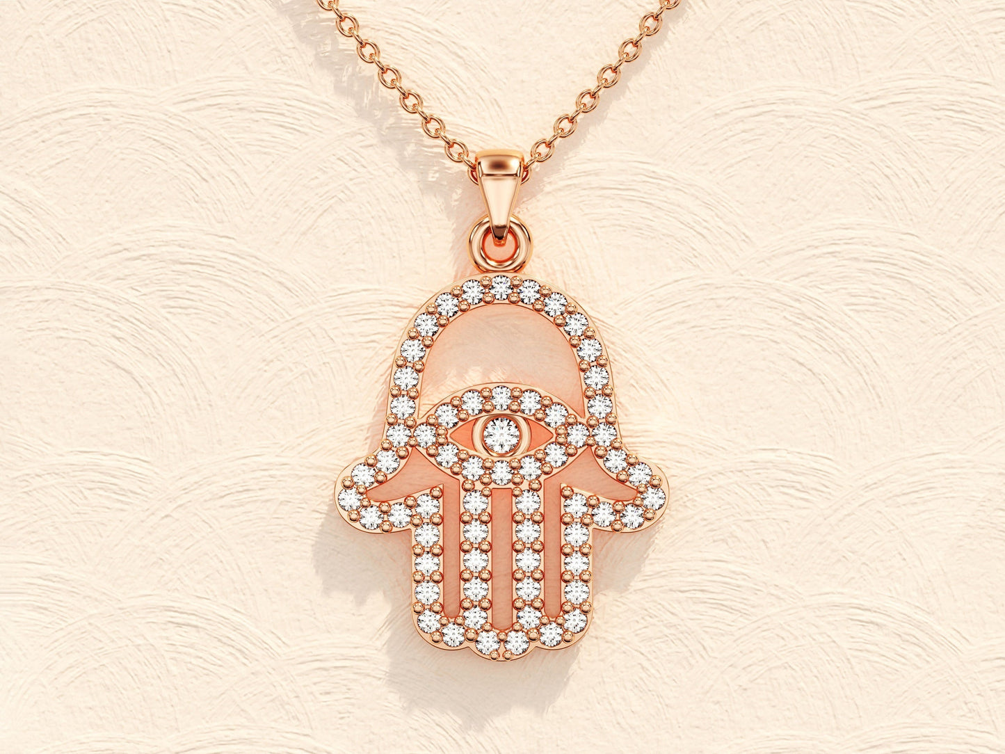 Stella - 0.31 TCW Round Evil Eye Moissanite Necklace