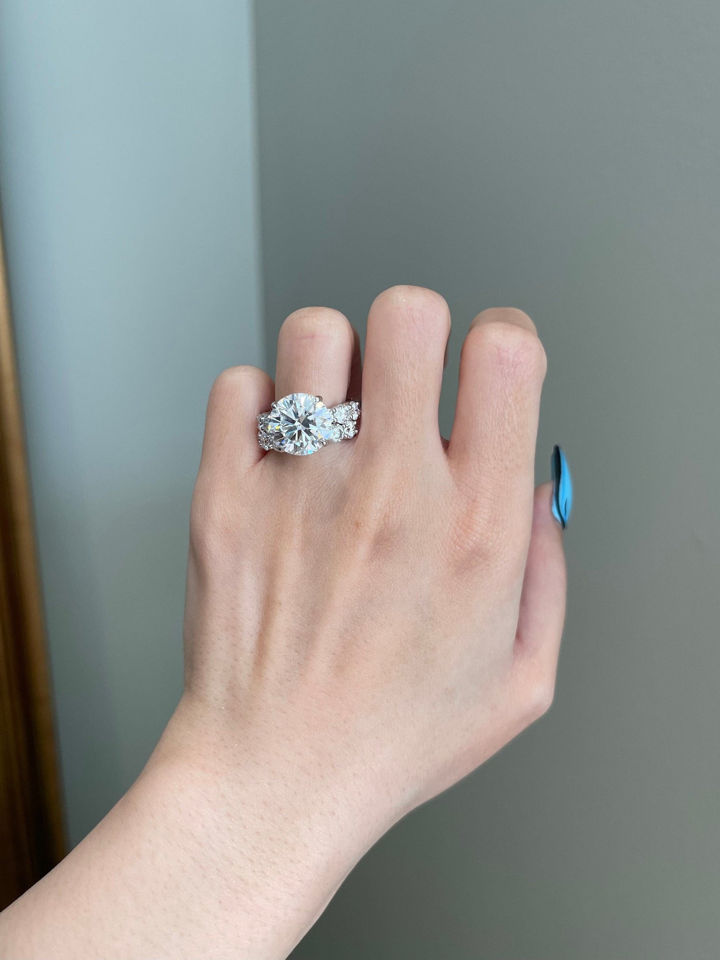 Hazel-0.3 CTW Round Semi Eternity Wedding Band