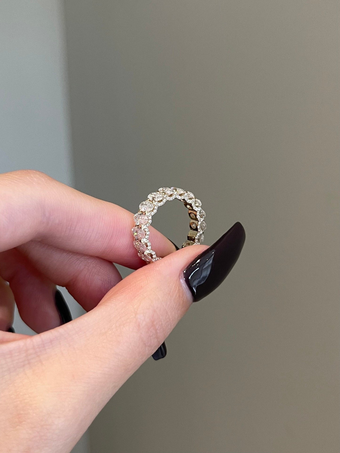 Gilbert-0.3 CTW Oval Full Eternity Wedding Band