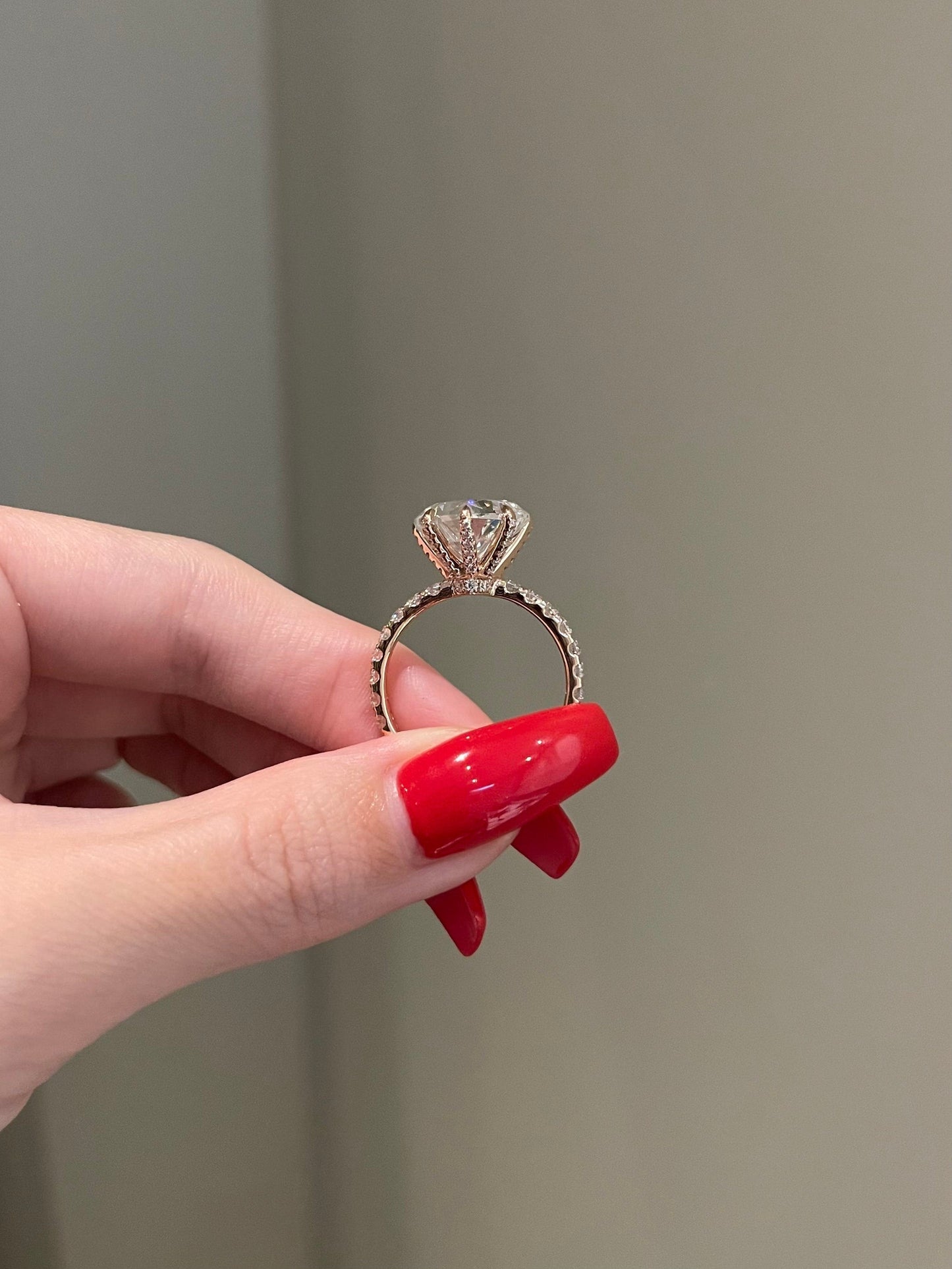 Diane- 7.0 CT Heart Pave Moissanite Ring