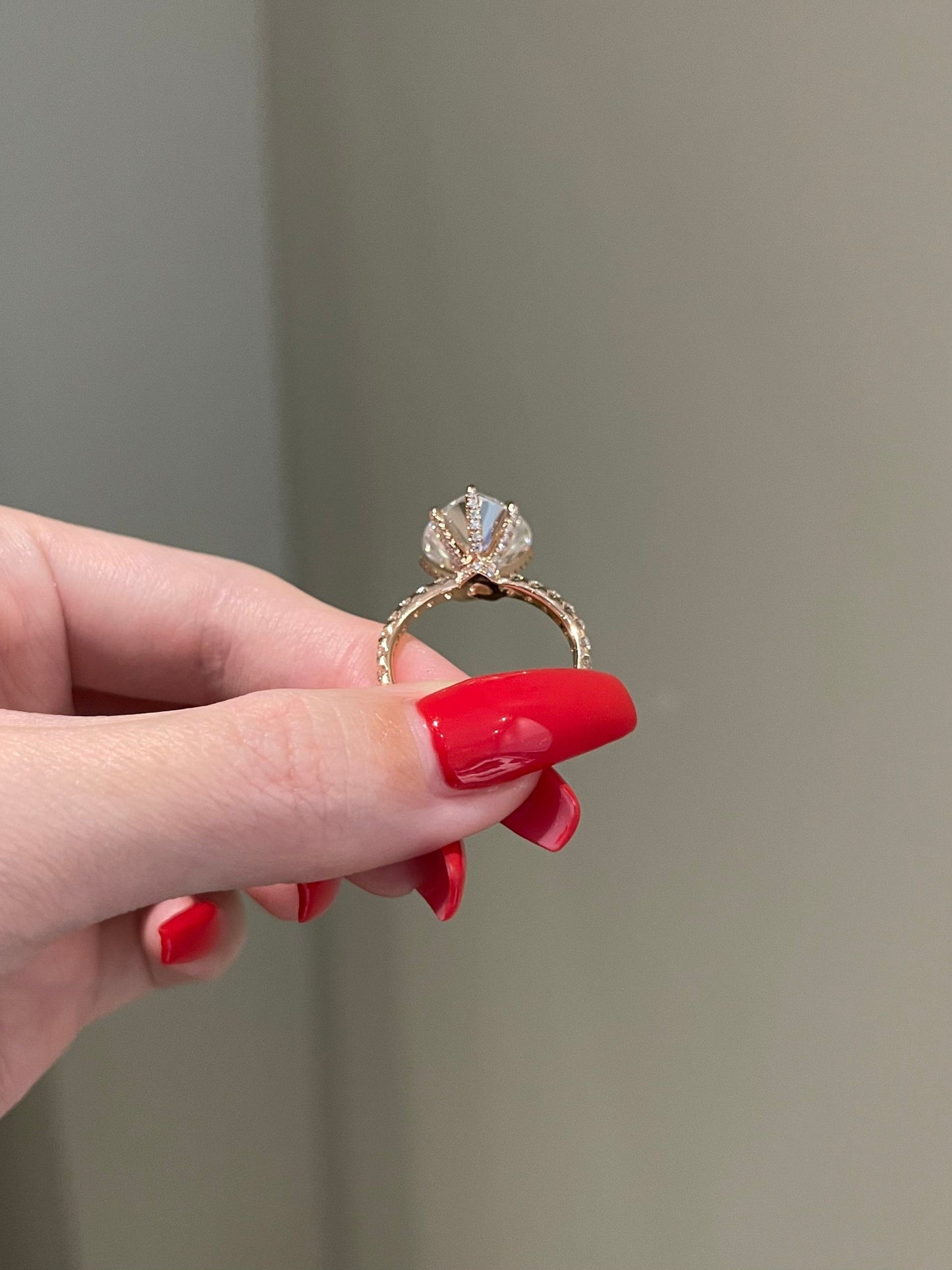 Diane- 7.0 CT Heart Pave Moissanite Ring