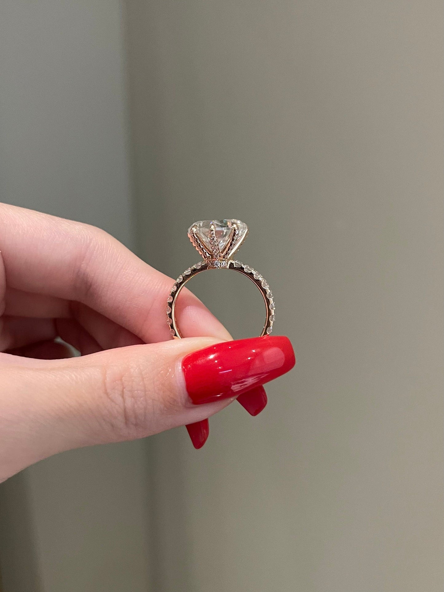Diane- 7.0 CT Heart Pave Moissanite Ring