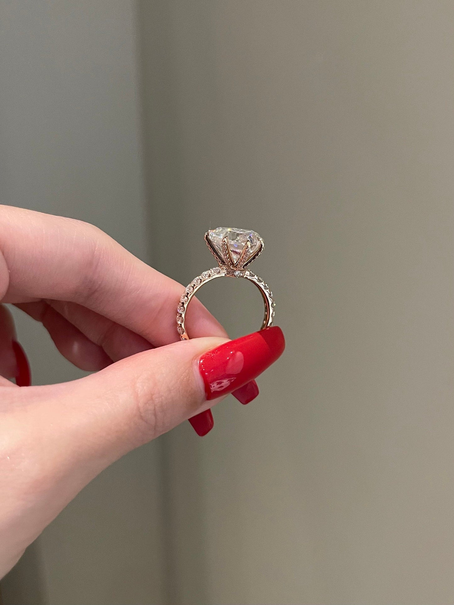 Diane- 7.0 CT Heart Pave Moissanite Ring