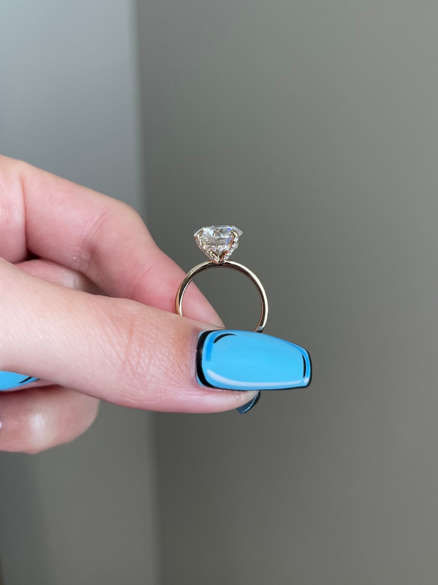 Nathan- 3.0 CT Round Hidden Halo Moissanite Ring