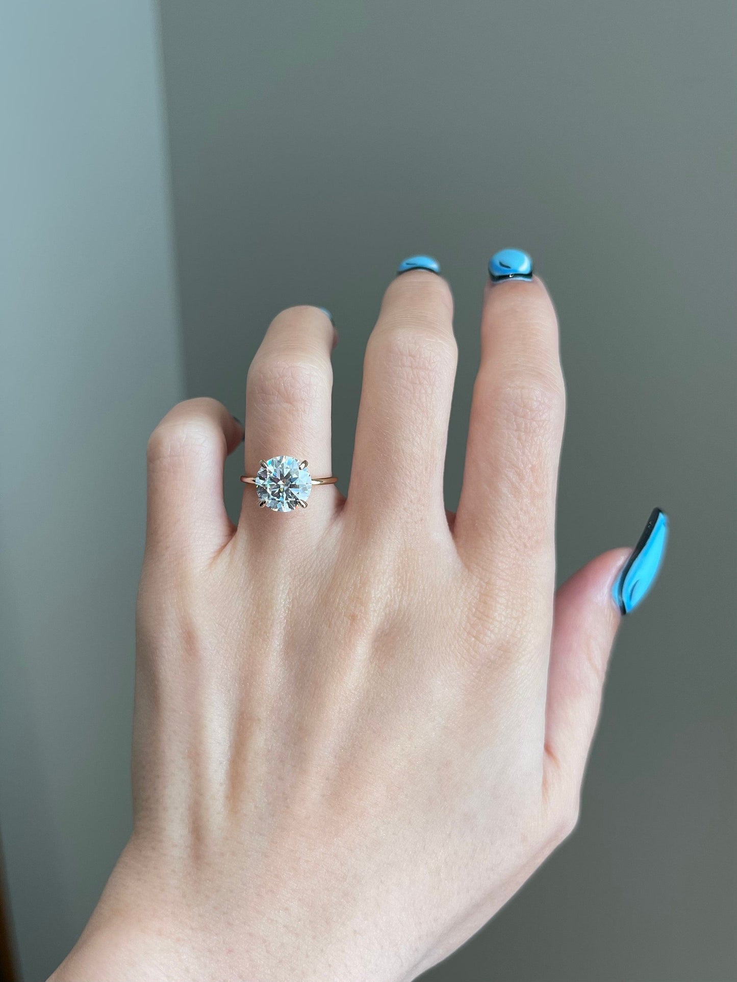 Nathan- 3.0 CT Round Hidden Halo Moissanite Ring