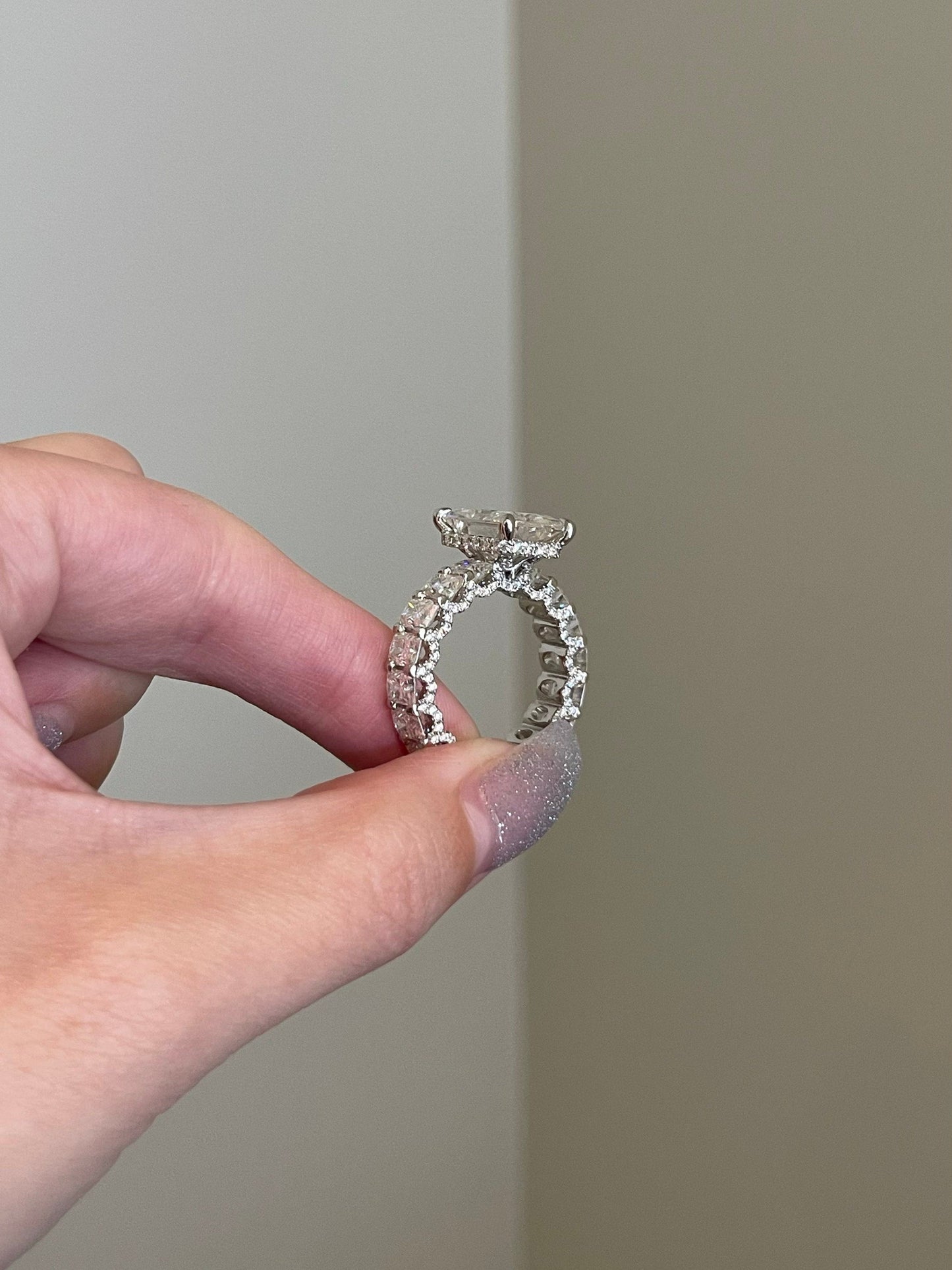 Joshua- 7.0 CT Radiant Pave Moissanite Ring