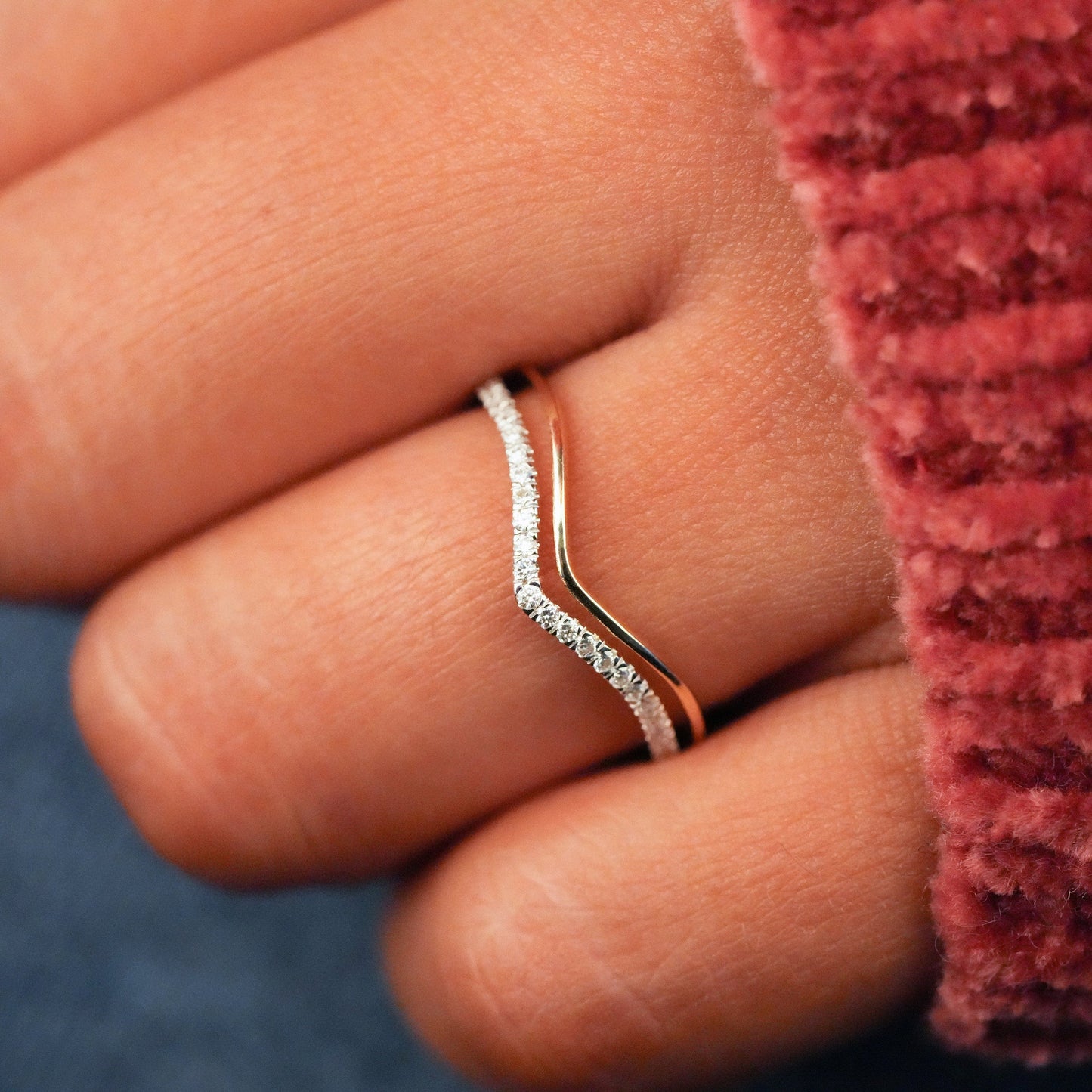 Miles-0.13 CTW Round Curved Wedding Band