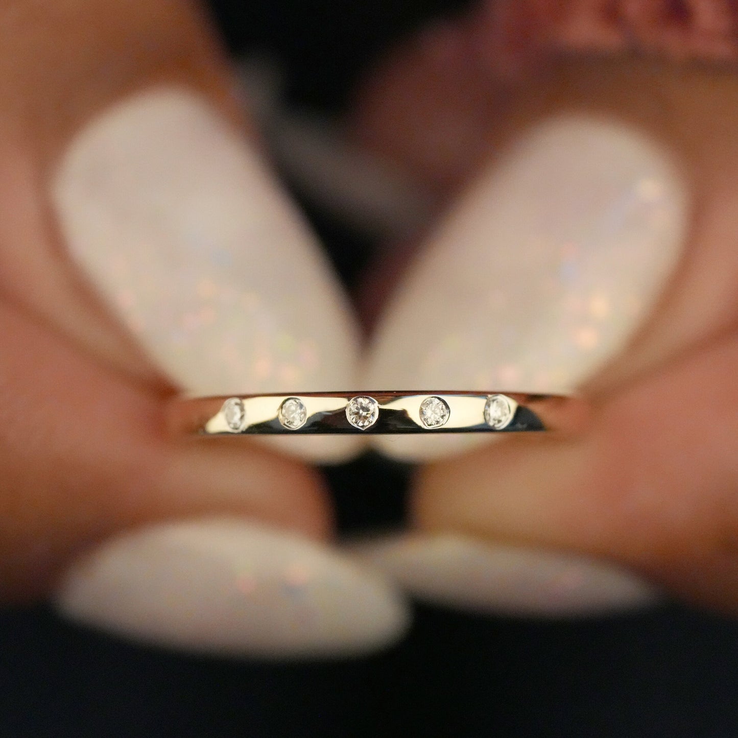 Emilio-0.12 CTW Round Dainty Wedding Band