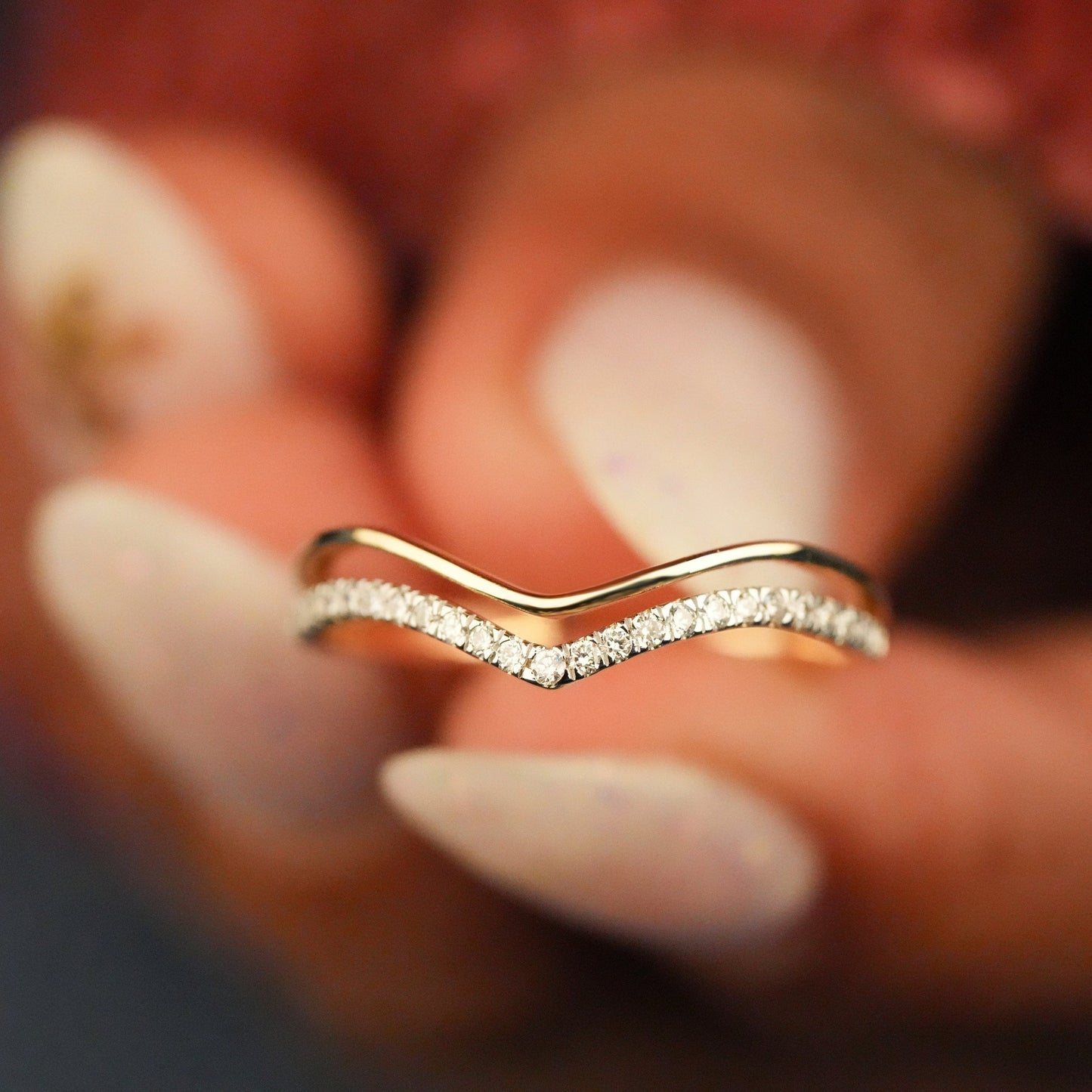 Miles-0.13 CTW Round Curved Wedding Band