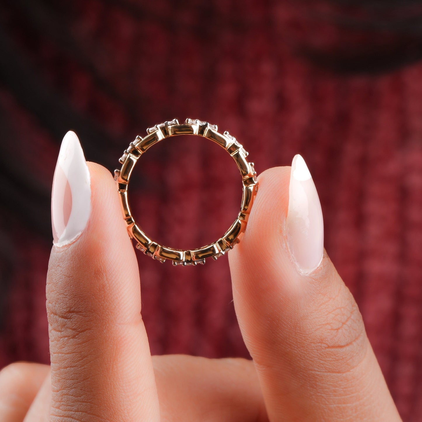 Derrick-0.35 CTW Round Open Link Wedding Band