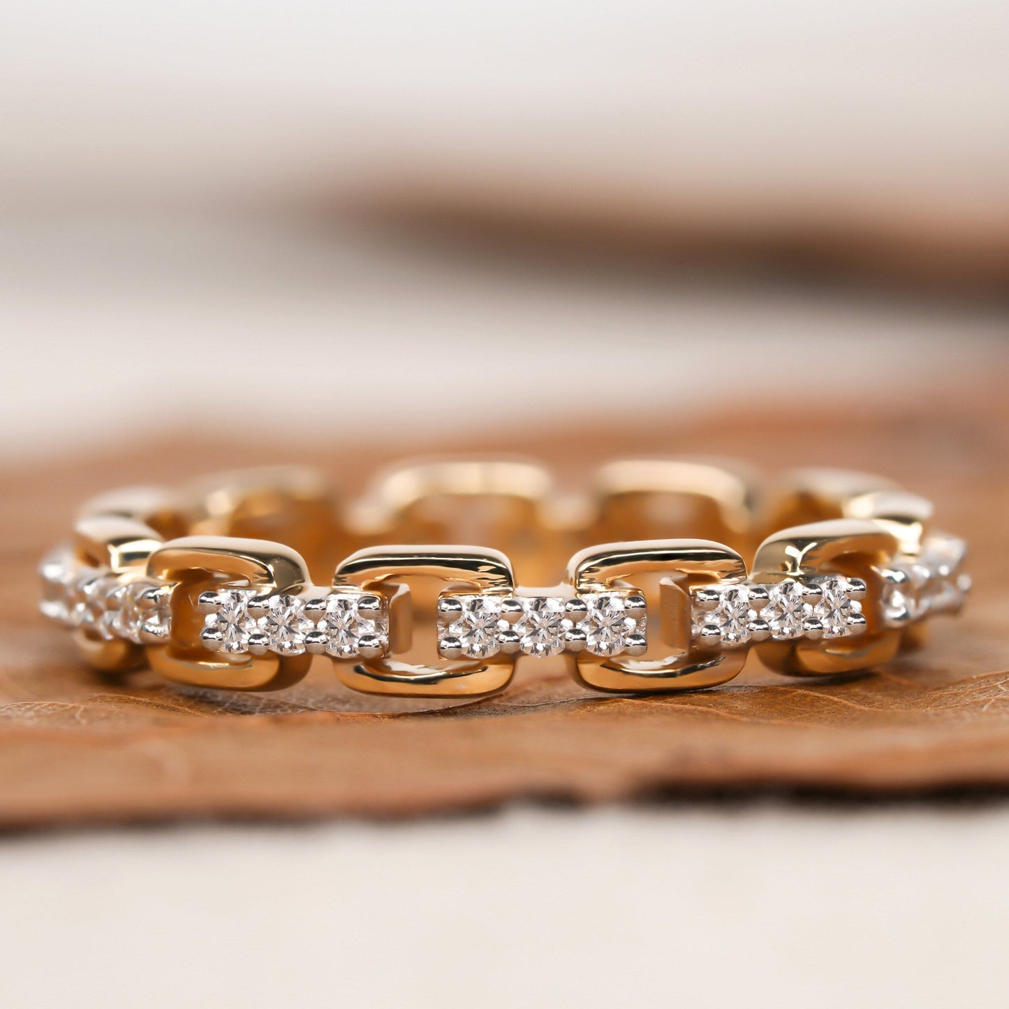 Derrick-0.35 CTW Round Open Link Wedding Band