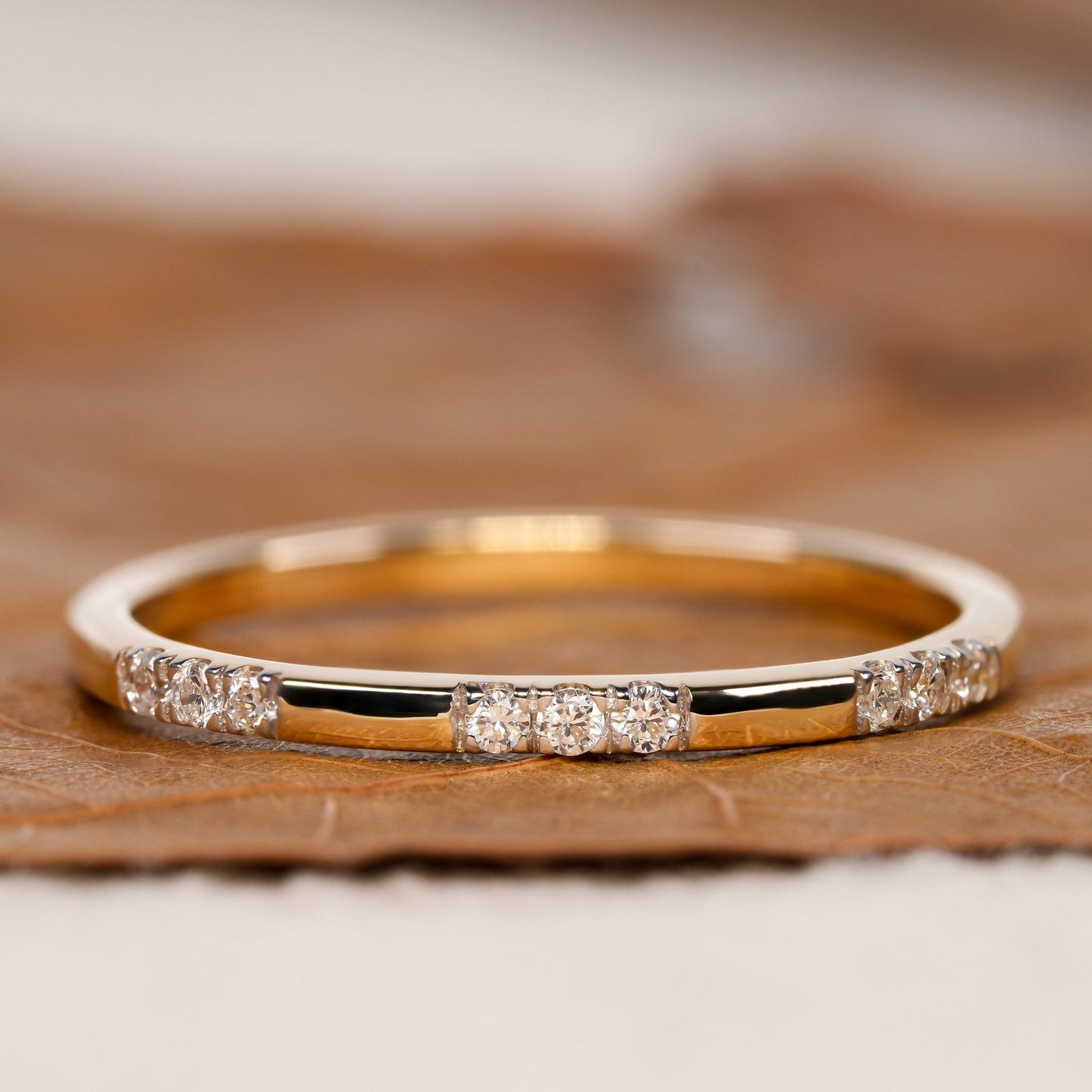 Ginger-0.08 CTW Round Dainty Wedding Band