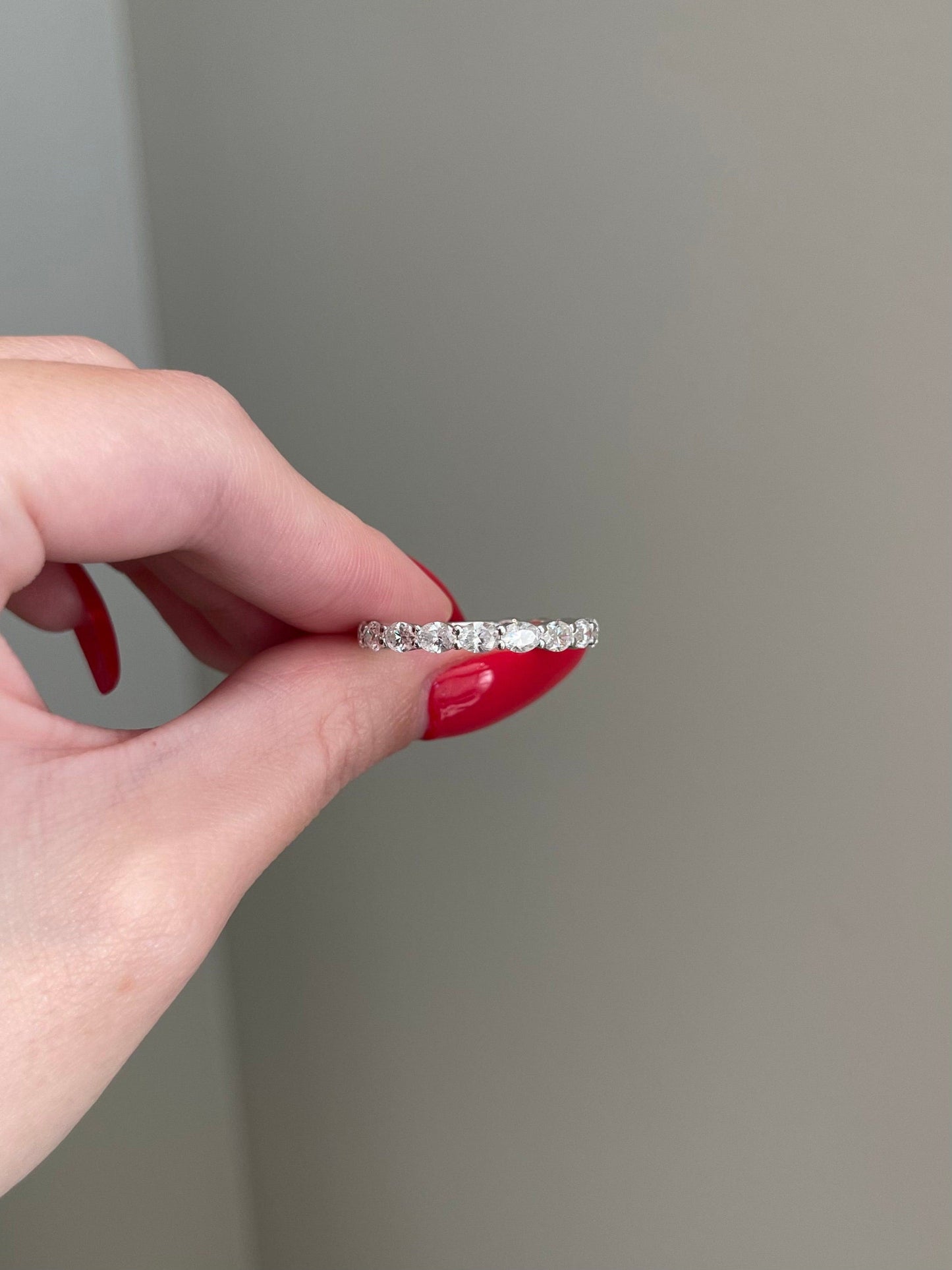 Aaron-0.25 CTW Oval Full Eternity Wedding Band