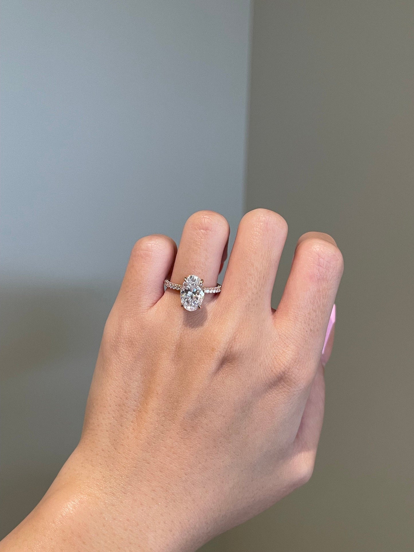 Carol- 3.5 CT Oval Pave Moissanite Ring