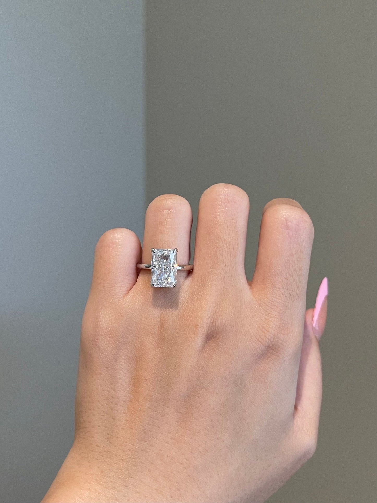 Joseph- 5.0 CT Radiant Solitaire Moissanite Ring