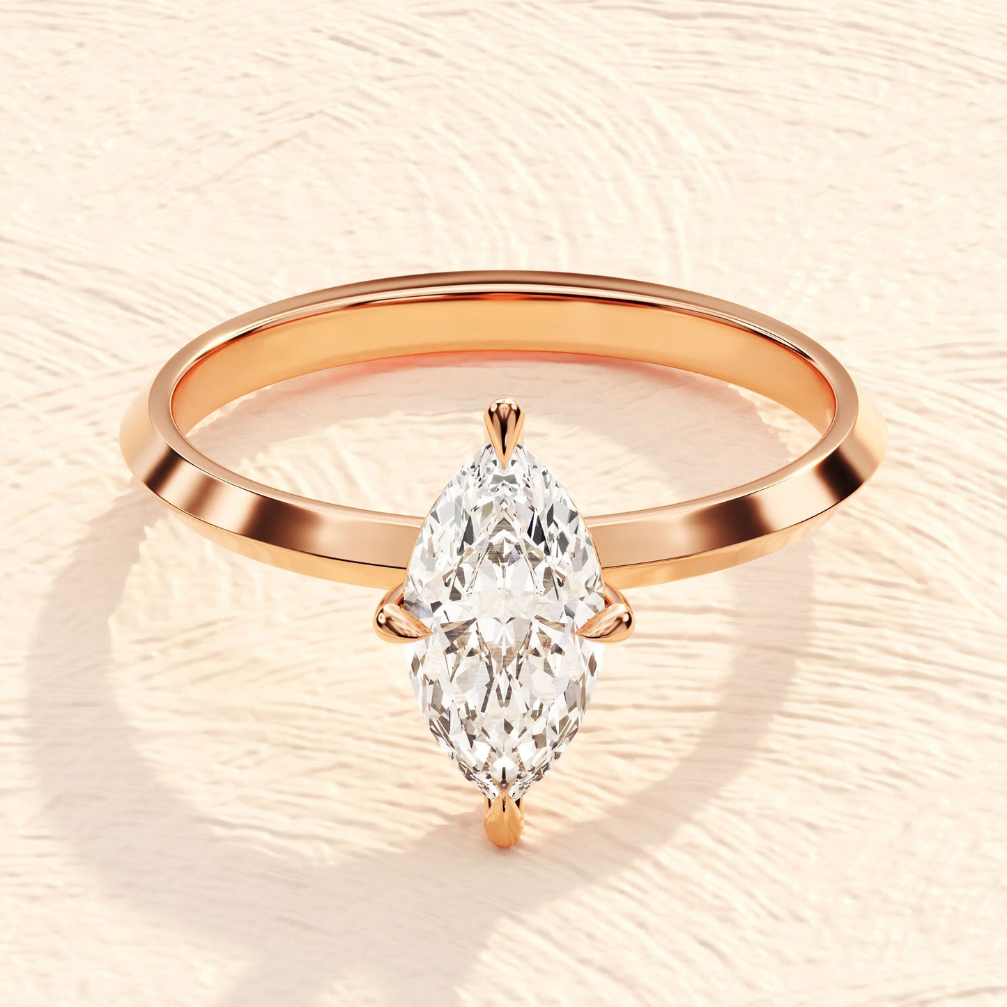 Lawrence- 1.0 CT Marquise Solitaire Moissanite Ring