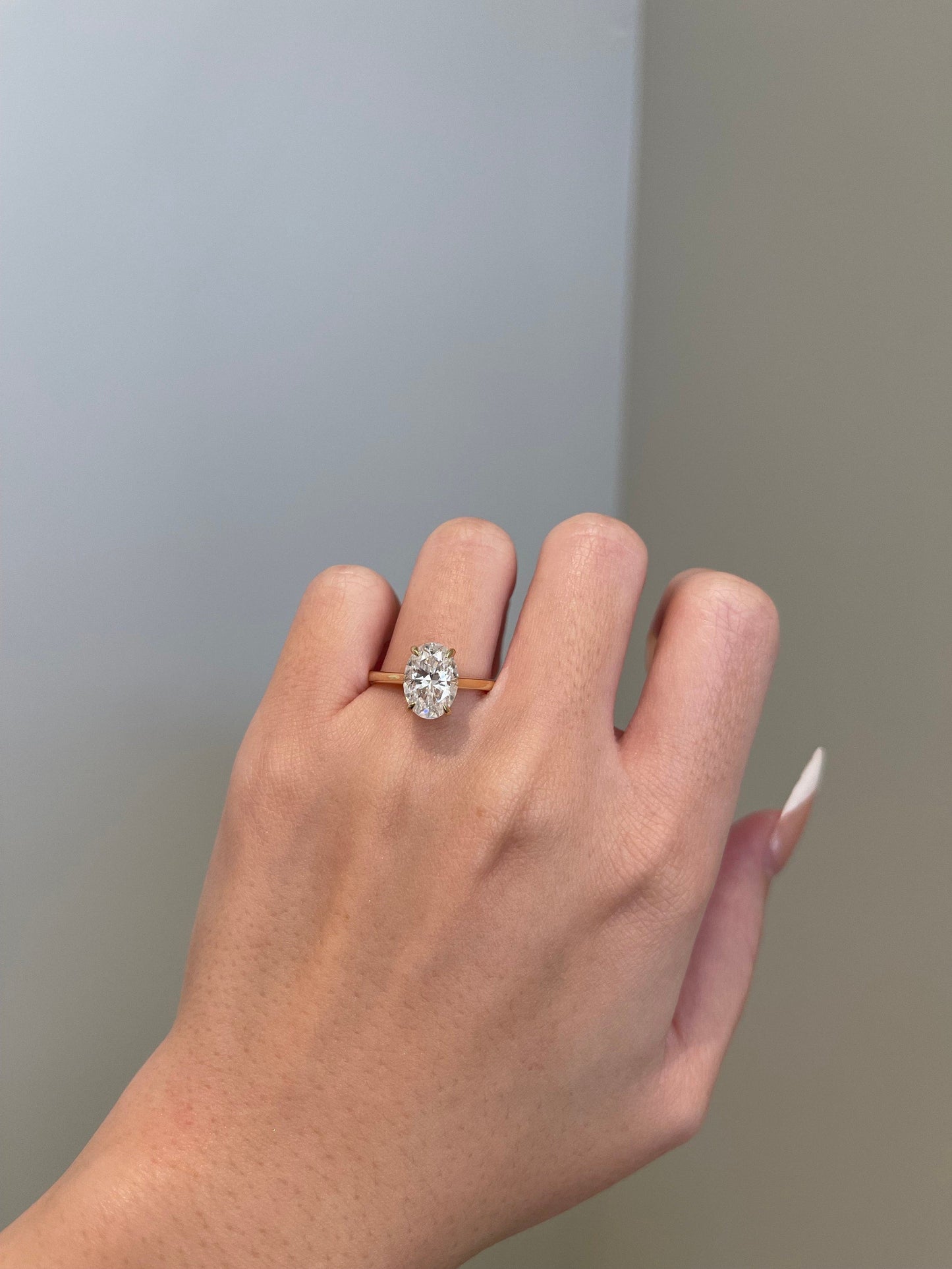 Edward- 3.0 CT Oval Hidden Halo Moissanite Ring