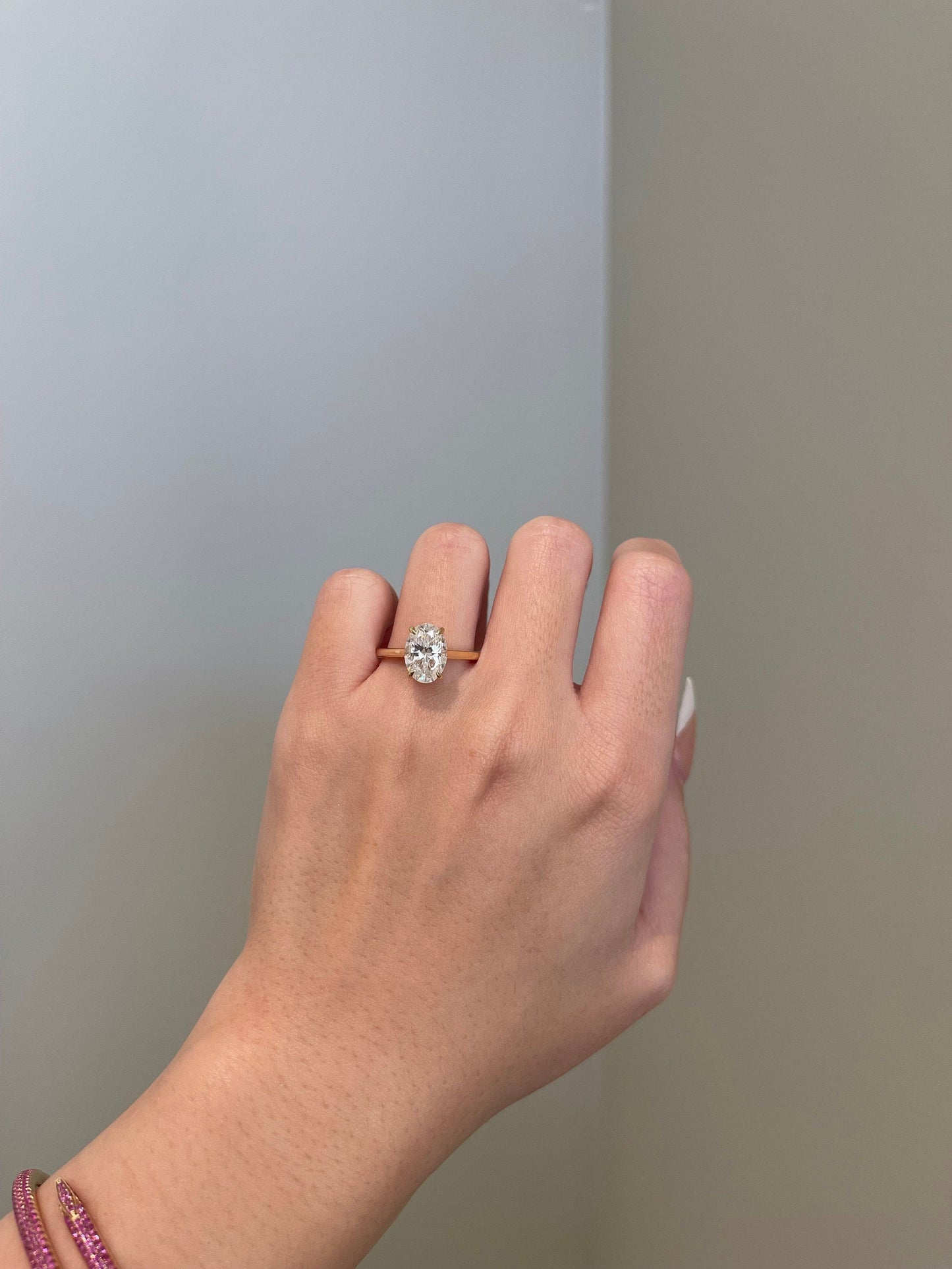 Edward- 3.0 CT Oval Hidden Halo Moissanite Ring