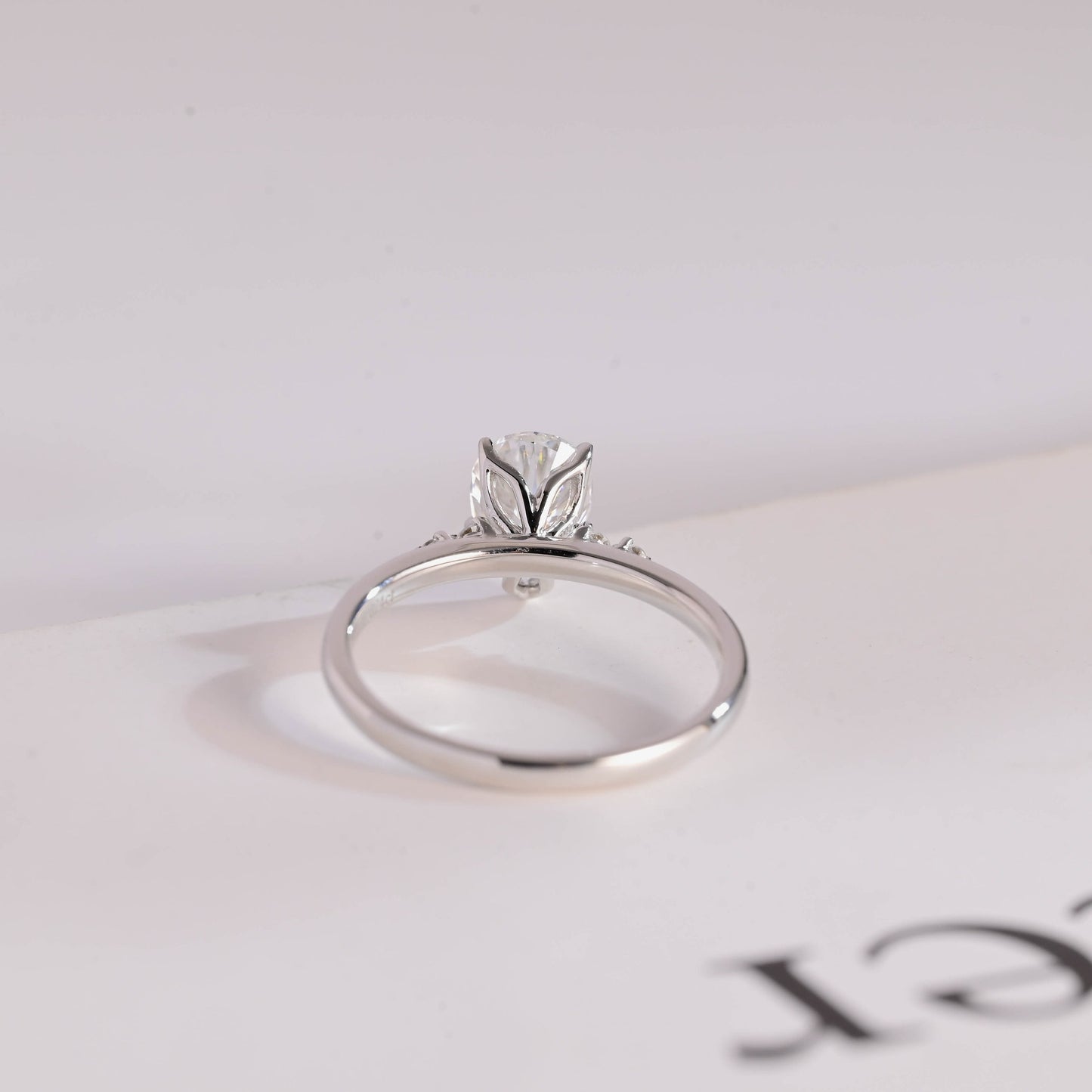 1.5 CT Pear Cut Cluster Moissanite Engagement Ring