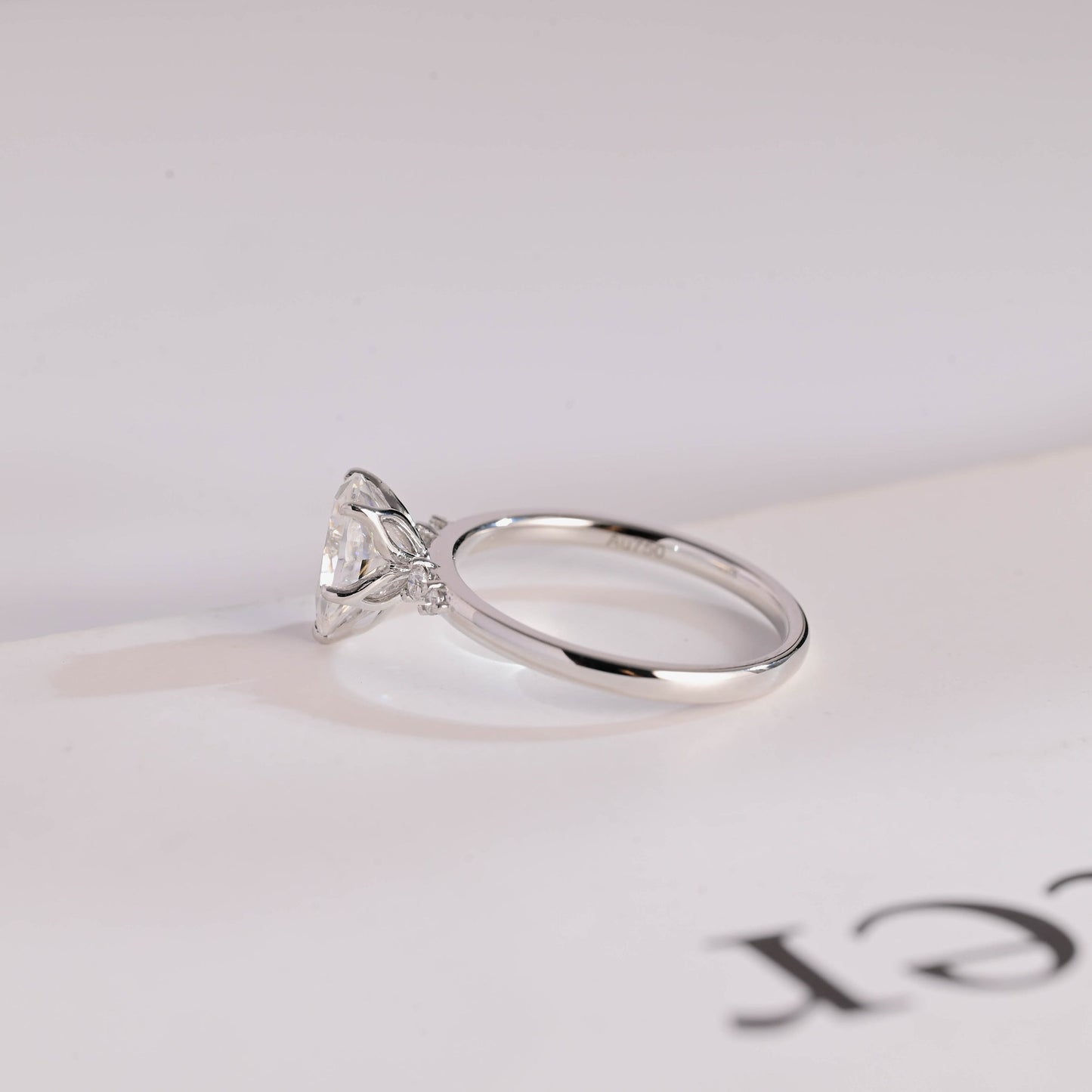 1.5 CT Pear Cut Cluster Moissanite Engagement Ring
