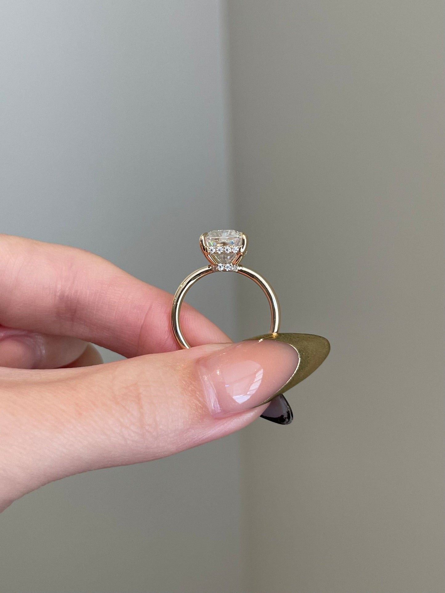 Frank- 6.0 CT Radiant Hidden Halo Moissanite Ring