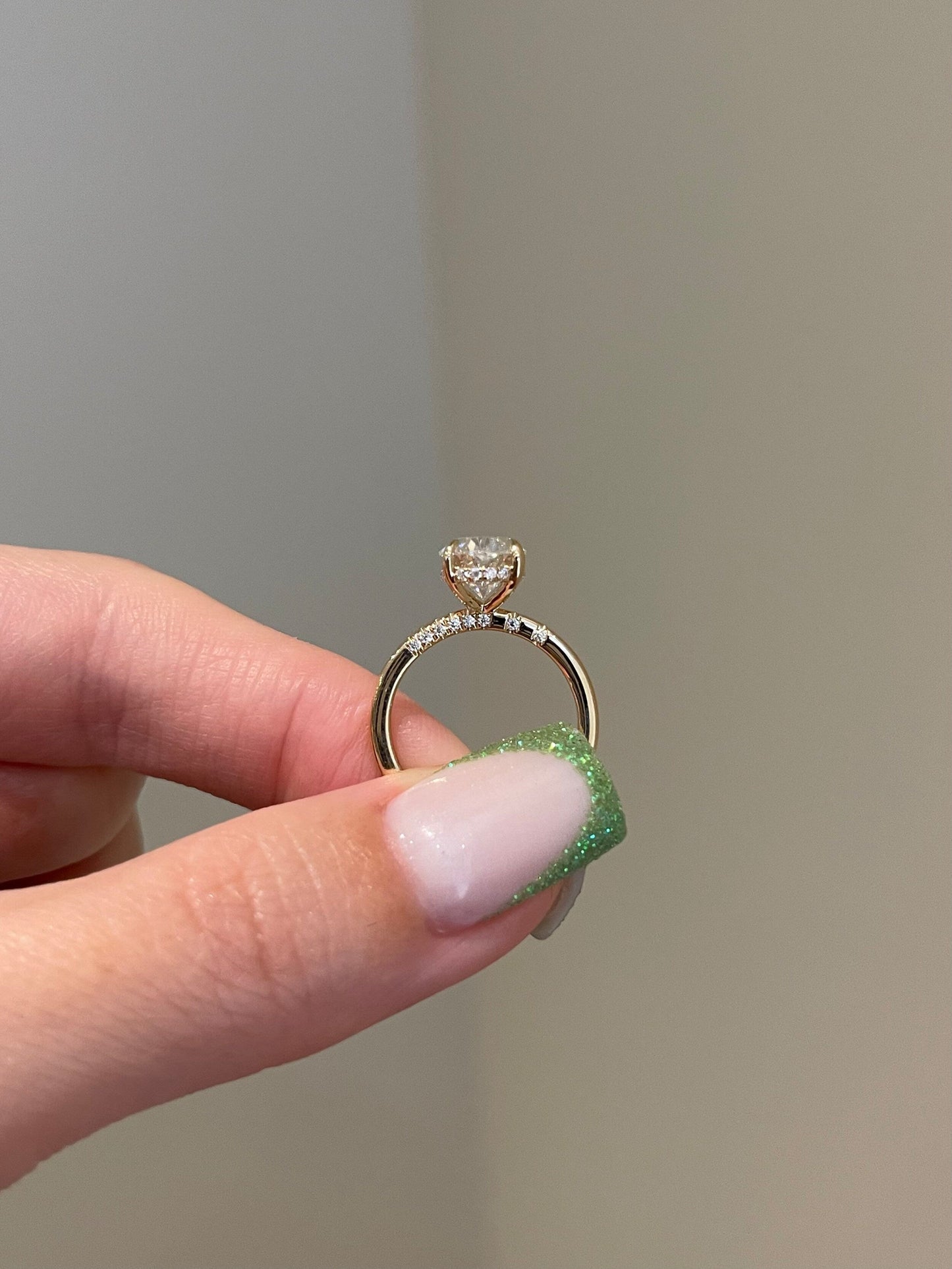 Virginia- 2.75 CT Oval Hidden Halo Moissanite Ring