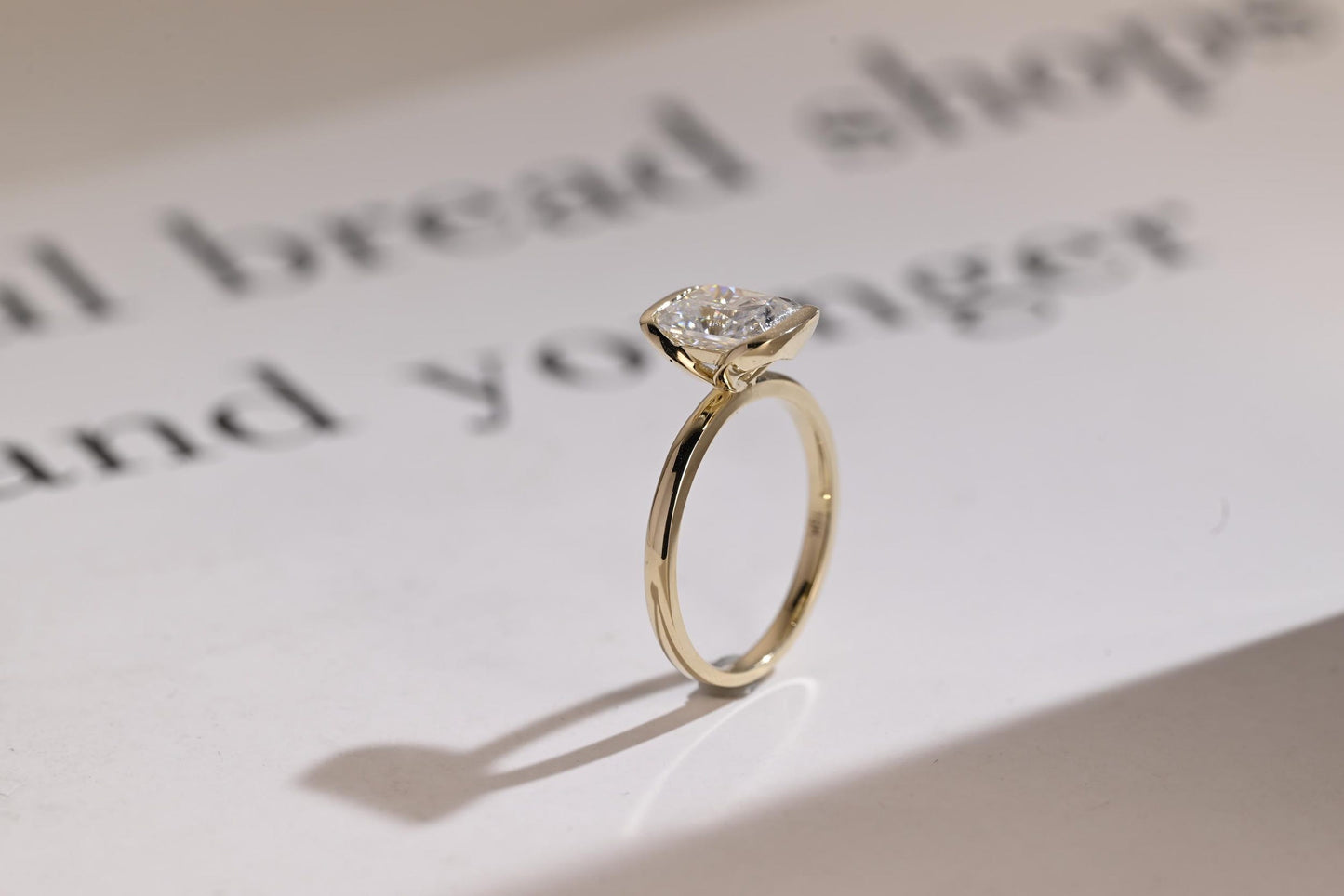 0.80 CT Radiant Cut Half Bezel Moissanite Engagement Ring