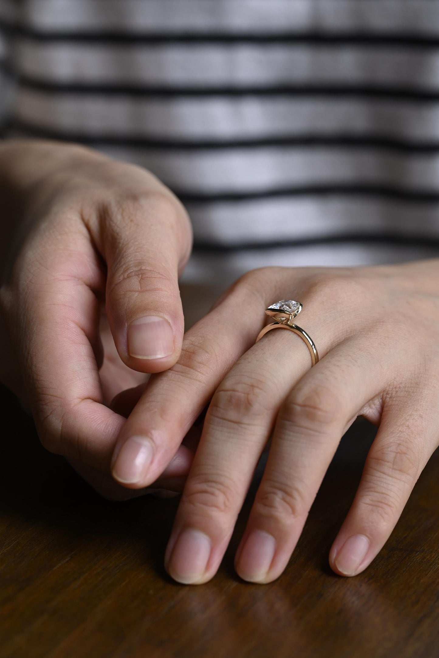 2.5 CT Radiant Cut Half Bezel Moissanite Engagement Ring