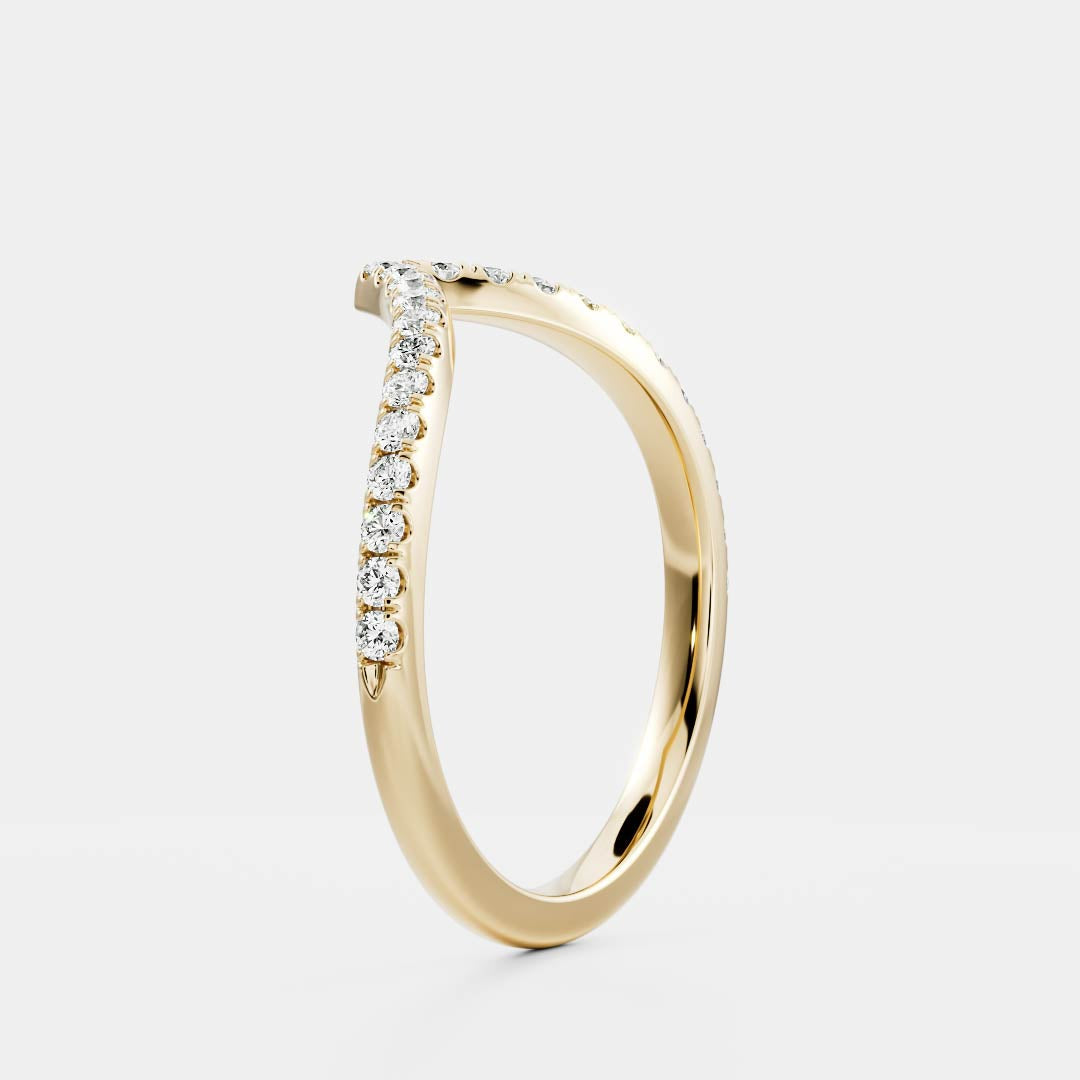 Blake-0.60 CTW Round Curved Wedding Band