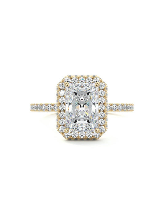 Clifford- 3.0 CT Radiant Hidden Halo Moissanite Moissanite Ring