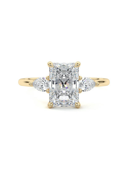 Chris- 2.20 CT Radiant Three Stone Style Moissanite Ring